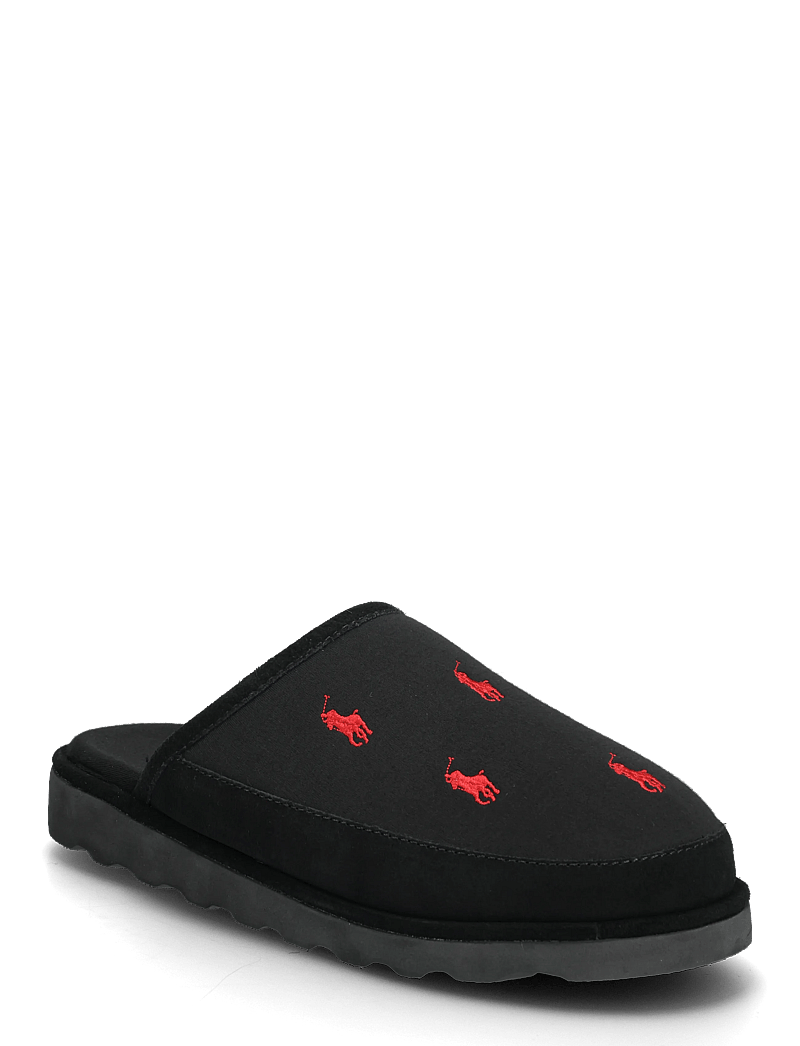 Polo Ralph Lauren - NYLON/SUEDE-READE SCFF R-DS-SLP - verslaðu eftir tilefni - black/red pp - 0