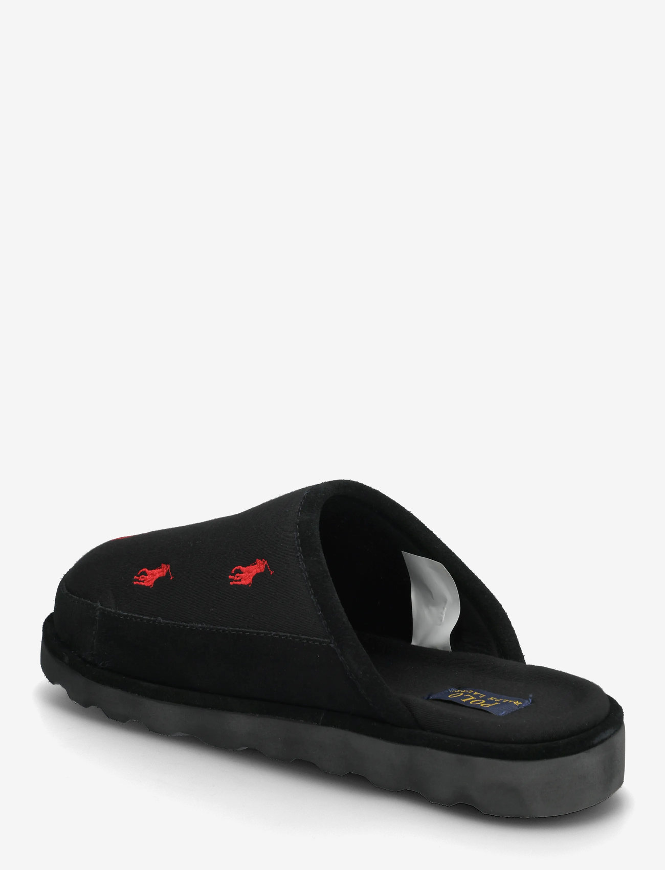 Polo Ralph Lauren - NYLON/SUEDE-READE SCFF R-DS-SLP - verslaðu eftir tilefni - black/red pp - 2