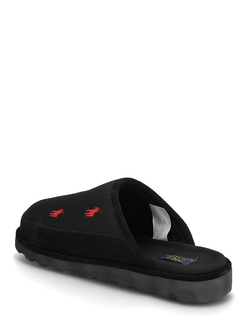 Polo Ralph Lauren - NYLON/SUEDE-READE SCFF R-DS-SLP - verslaðu eftir tilefni - black/red pp - 2