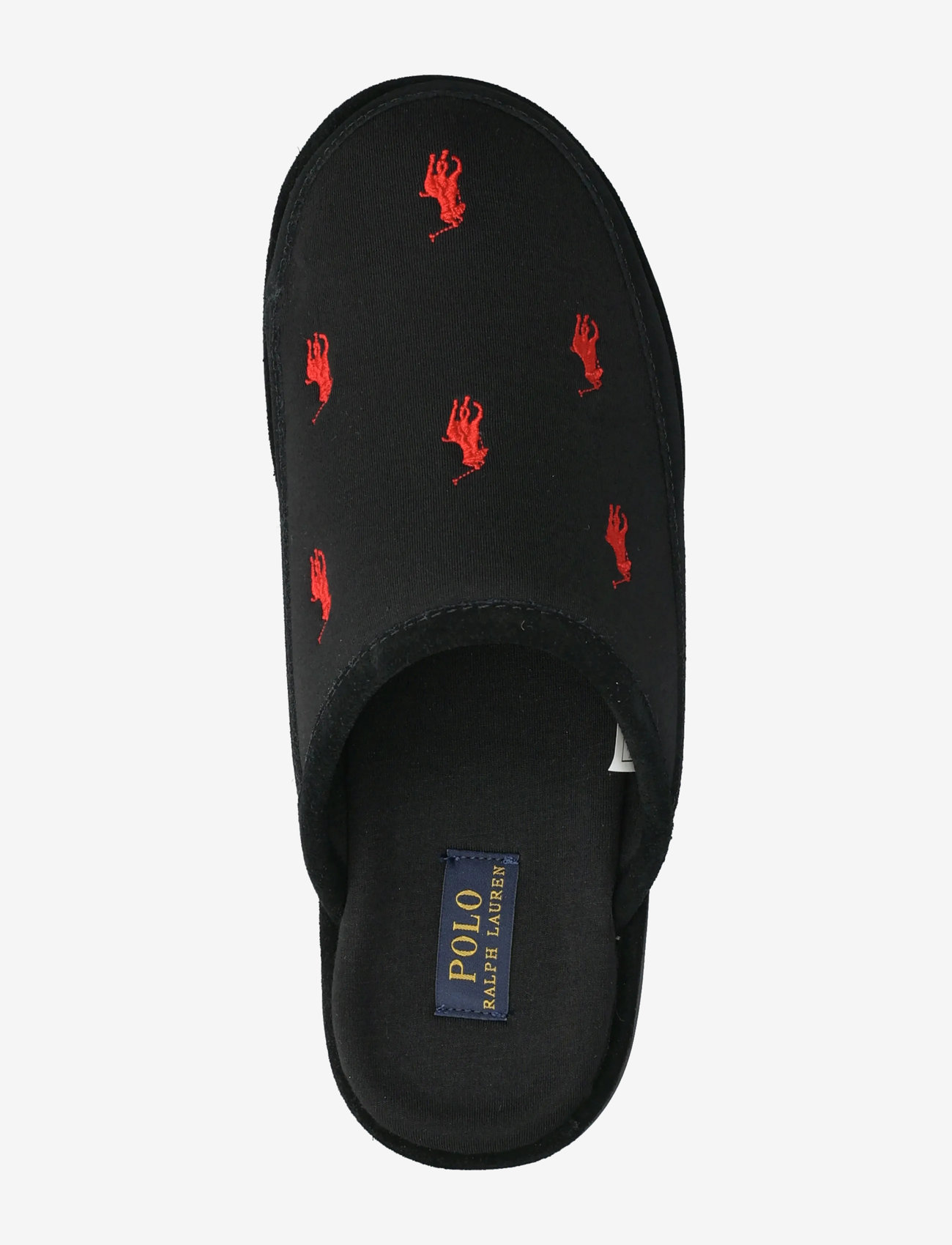 Polo Ralph Lauren - NYLON/SUEDE-READE SCFF R-DS-SLP - verslaðu eftir tilefni - black/red pp - 3