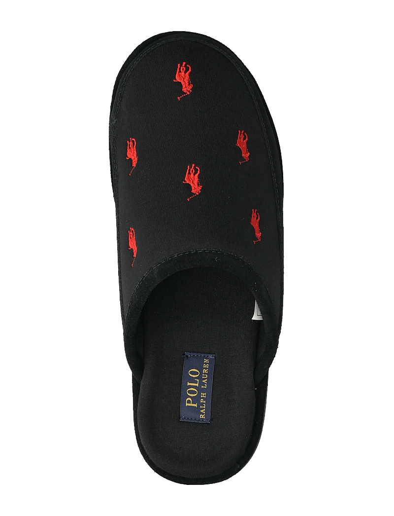 Polo Ralph Lauren - NYLON/SUEDE-READE SCFF R-DS-SLP - verslaðu eftir tilefni - black/red pp - 3
