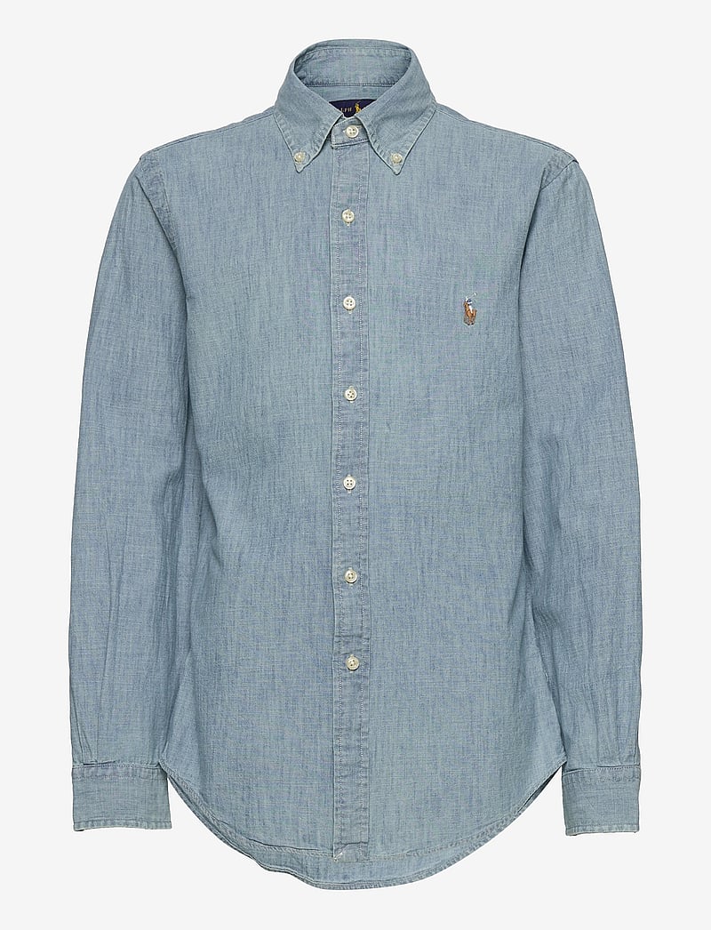 Polo Ralph Lauren - Slim Fit Chambray Shirt - podstawowe koszulki - chambray - 0