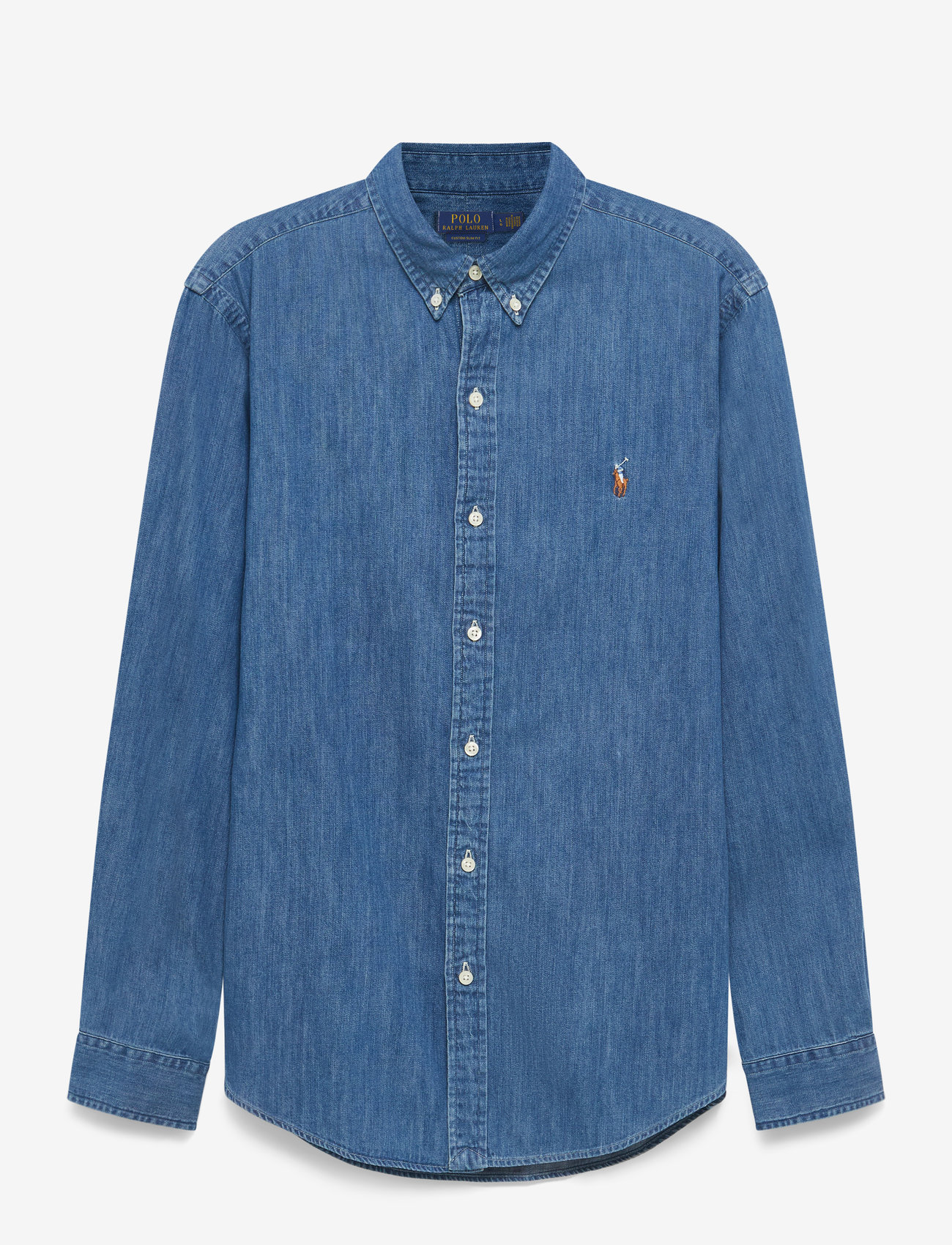 Polo Ralph Lauren - Slim Fit Chambray Shirt - denimowe koszulki - dark wash - 1