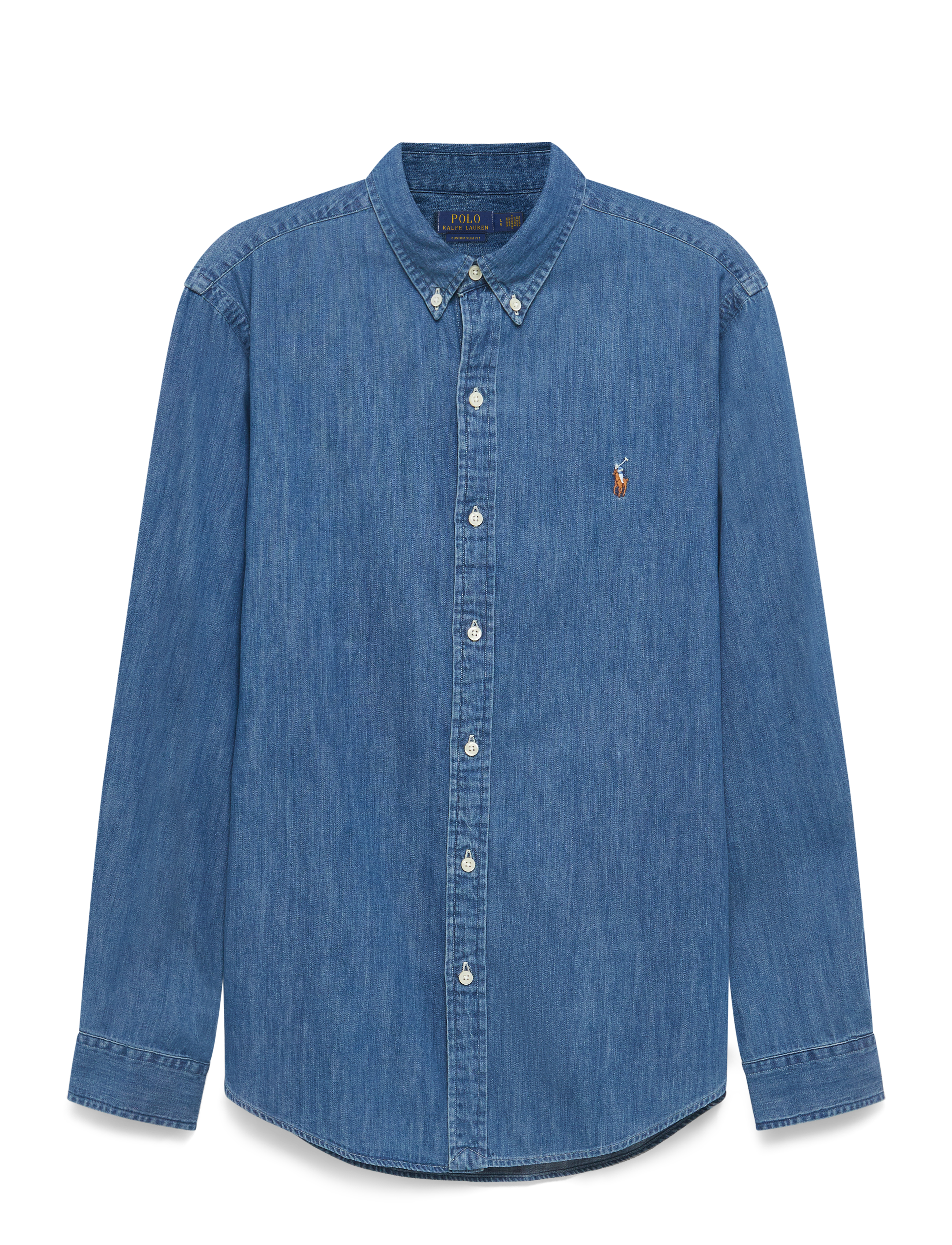 Slim Fit Chambray Shirt - DARK WASH