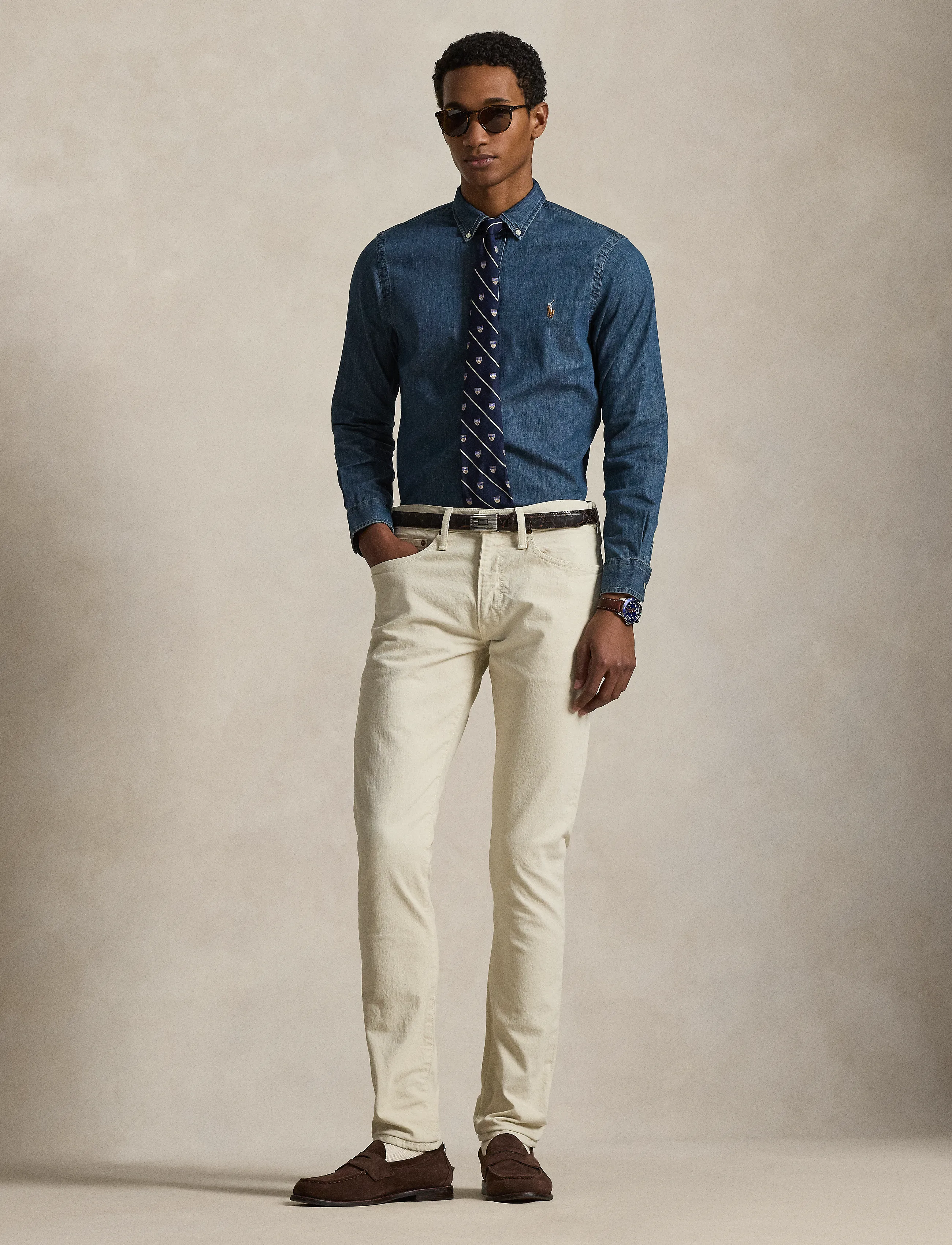 Polo Ralph Lauren - Slim Fit Chambray Shirt - jeanshemden - dark wash - 4