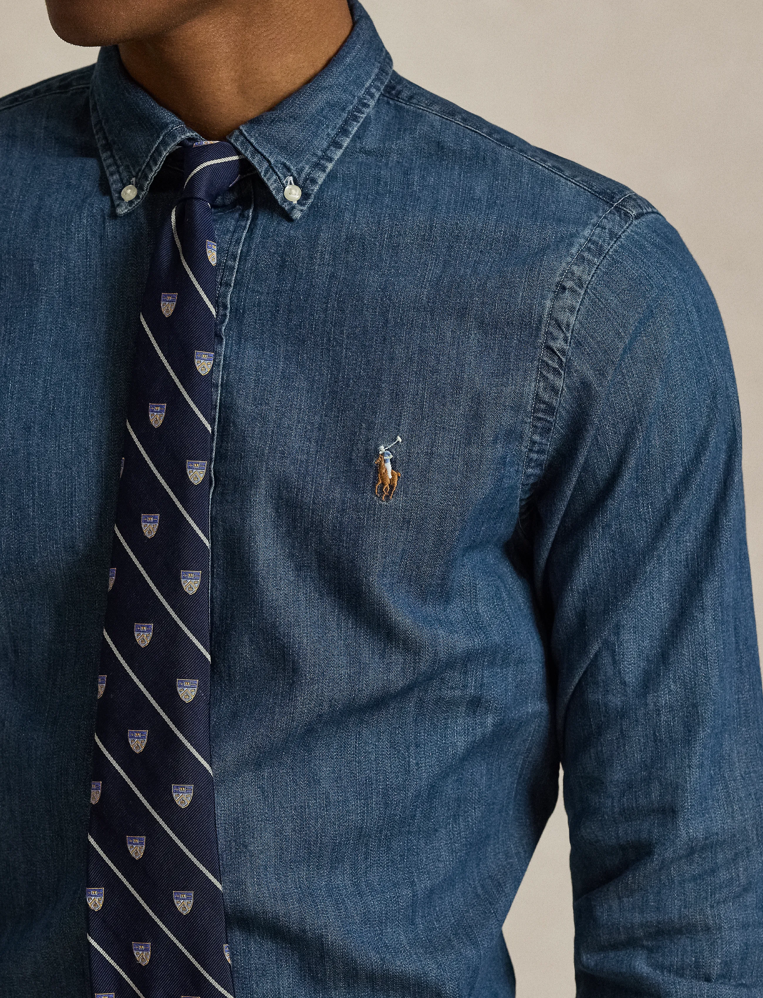 Polo Ralph Lauren - Slim Fit Chambray Shirt - jeanshemden - dark wash - 5