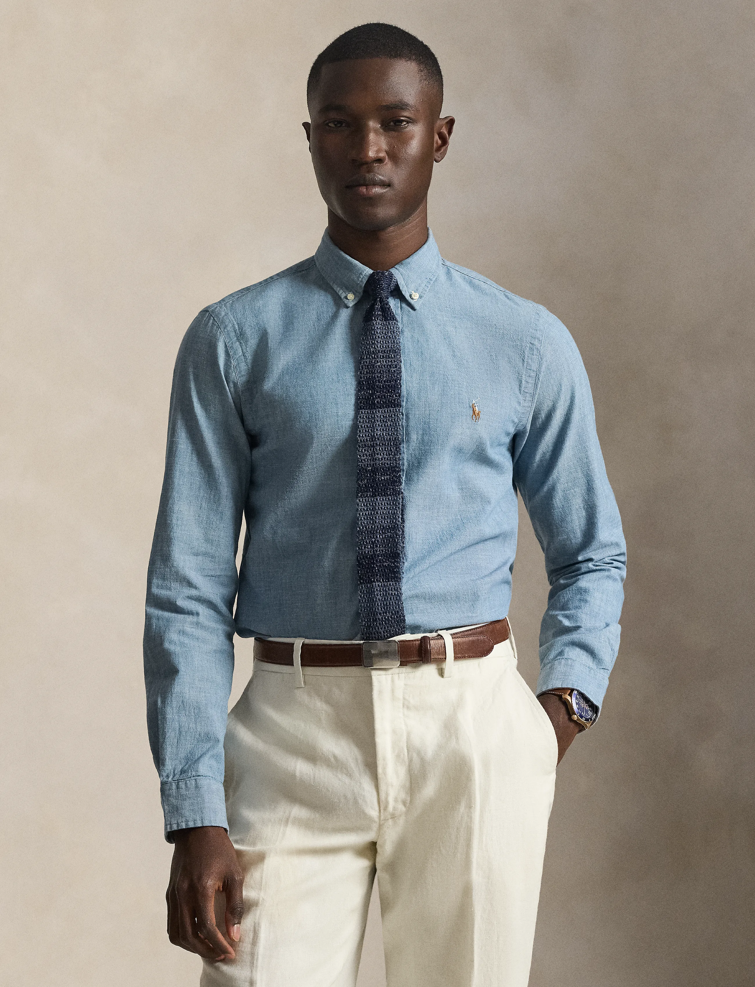 Polo Ralph Lauren Slim Fit Oxford Shirt - Skjorter - MEDIUM WASH / blue