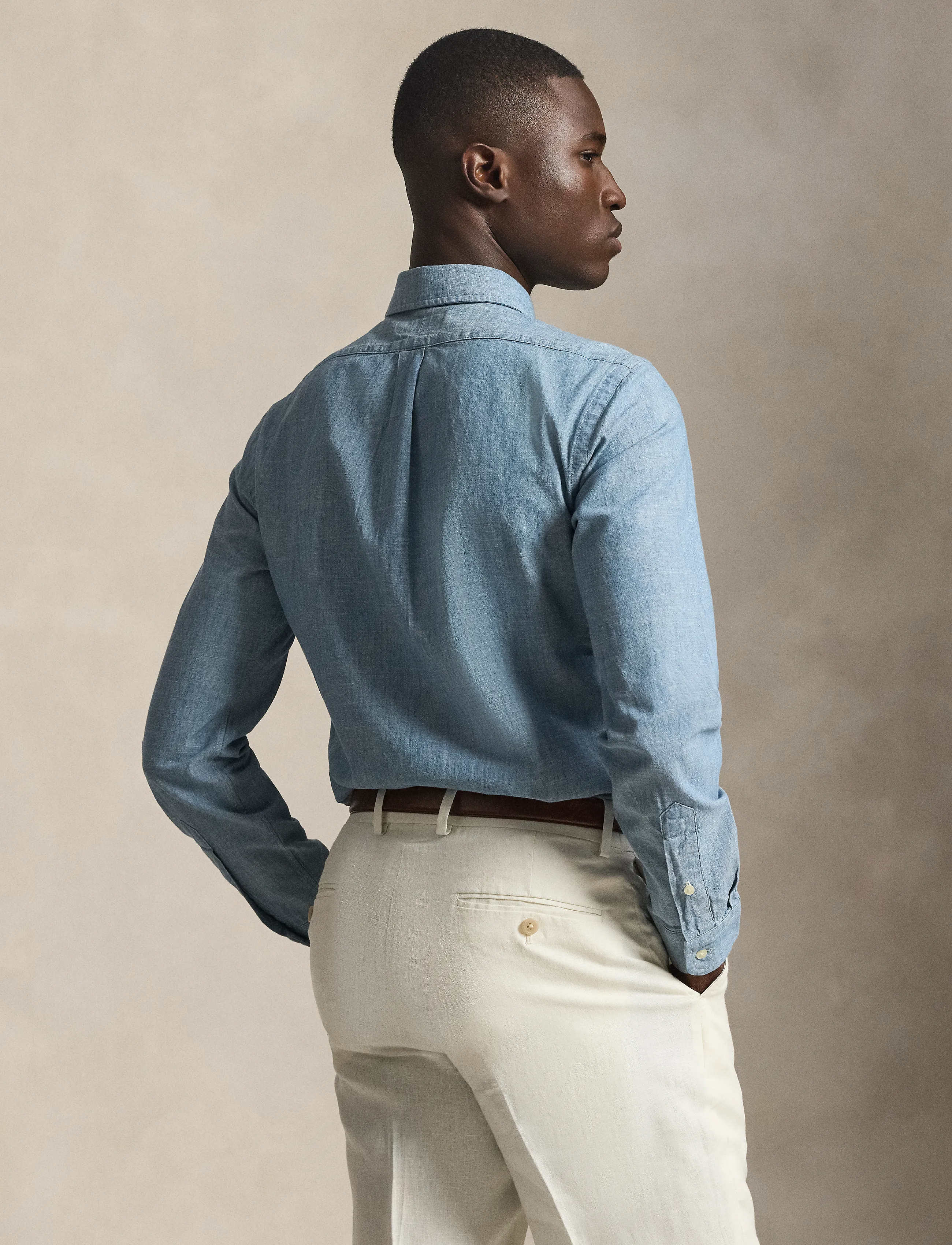 Polo Ralph Lauren - Slim Fit Chambray Shirt - denimskjorter - medium wash - 5