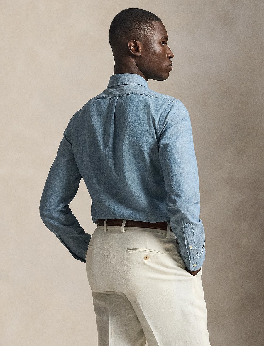 Polo Ralph Lauren - Slim Fit Chambray Shirt - džinsiniai marškiniai - medium wash - 5