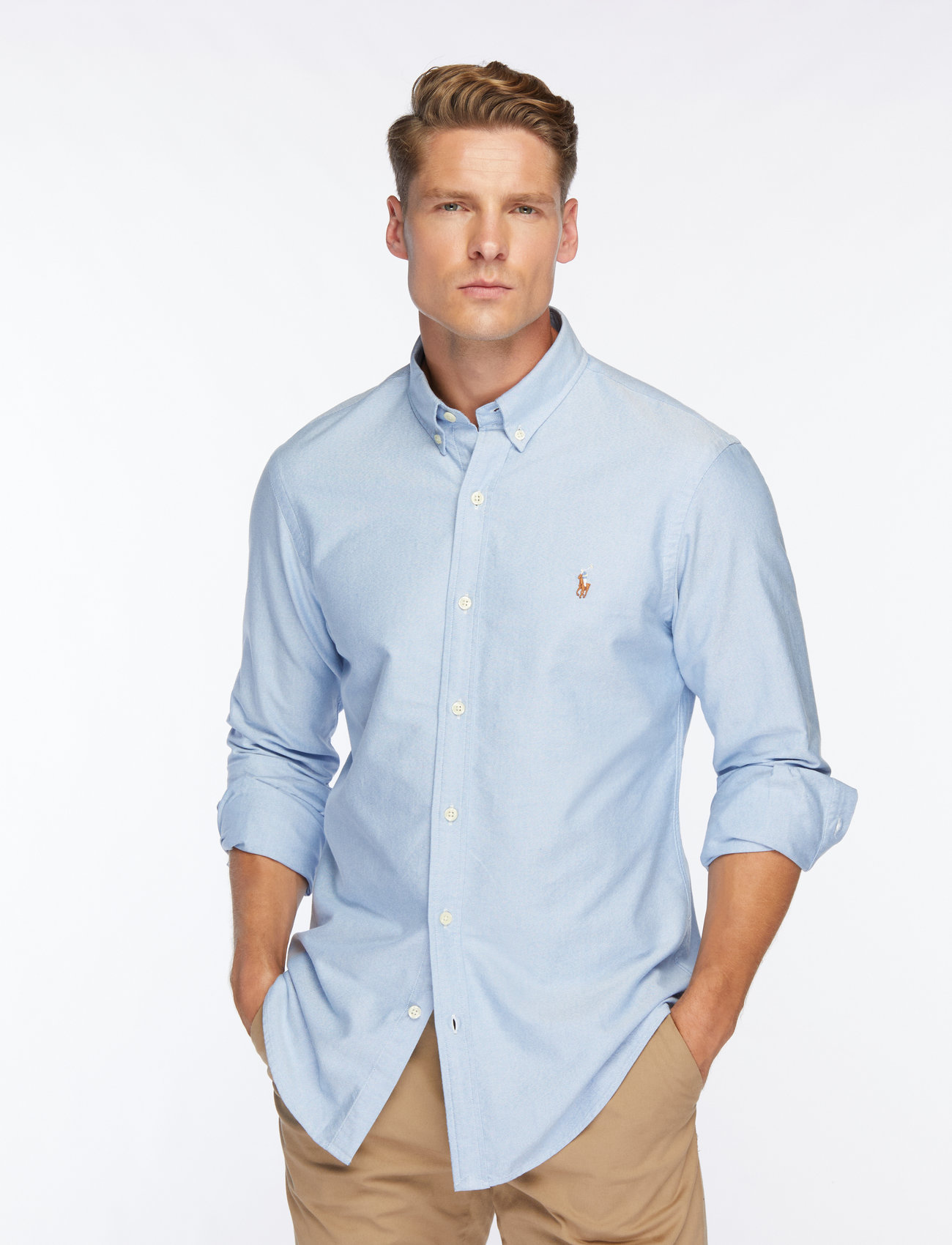 Polo Ralph Lauren - Slim Fit Oxford Shirt - basic skjorter - bsr blue - 0