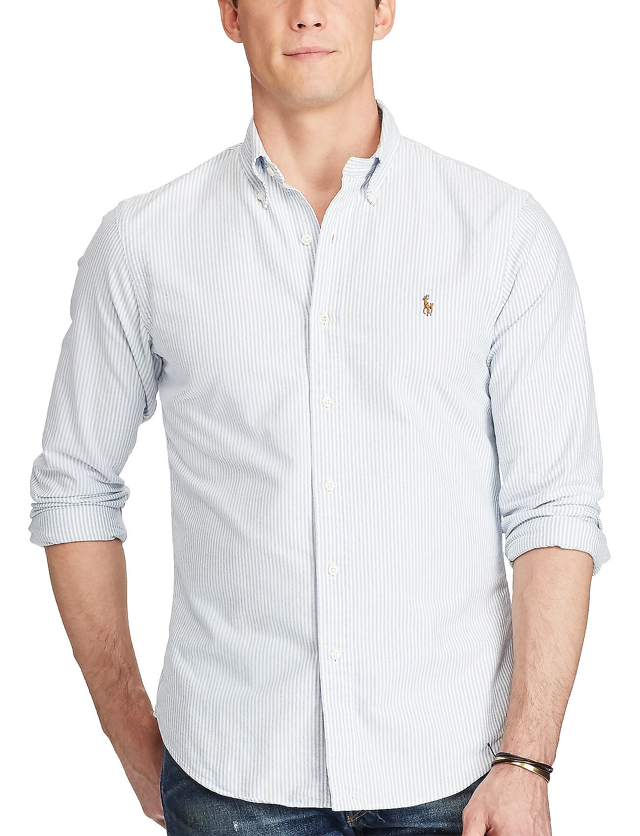 Polo Ralph Lauren - Slim Fit Oxford Shirt - oxford shirts - bsr blu/wht - 0