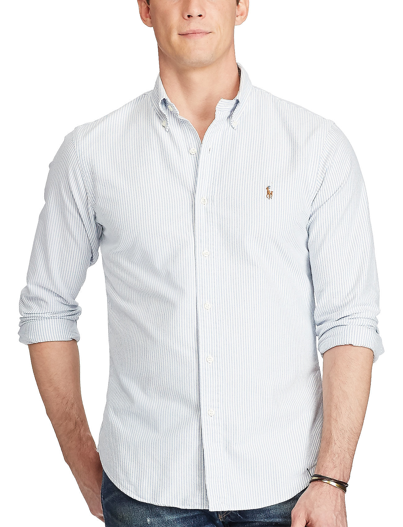 Polo Ralph Lauren Slim Fit Gingham Oxford Shirt - Kleidung - BSR BLU/WHT / blue