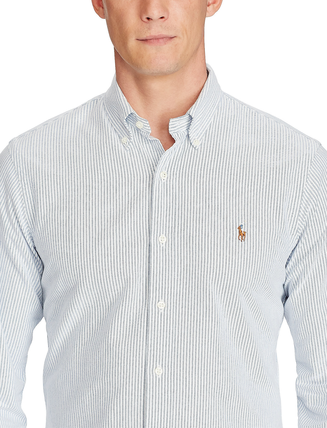 Polo Ralph Lauren - Slim Fit Oxford Shirt - oxford skjorter - bsr blu/wht - 4