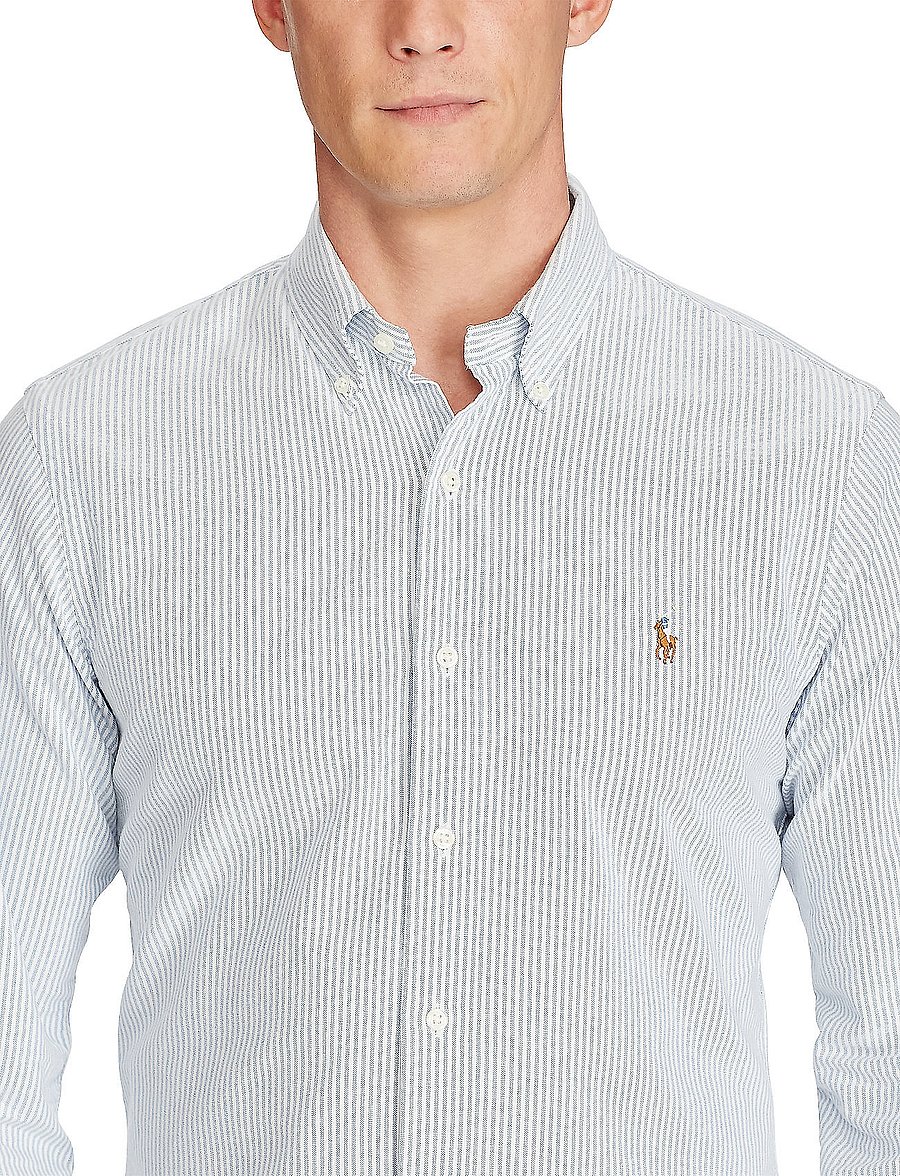 Polo Ralph Lauren - Slim Fit Oxford Shirt - oxford shirts - bsr blu/wht - 4