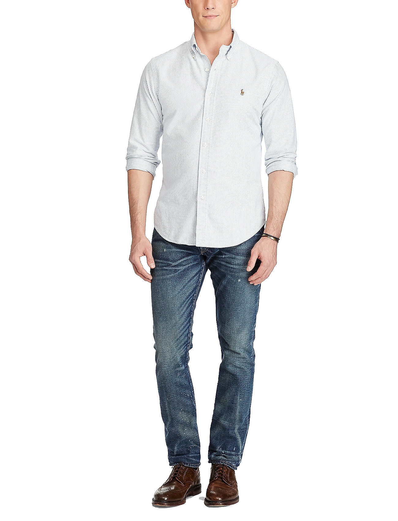 Polo Ralph Lauren - Slim Fit Oxford Shirt - oxford skjorter - bsr blu/wht - 5