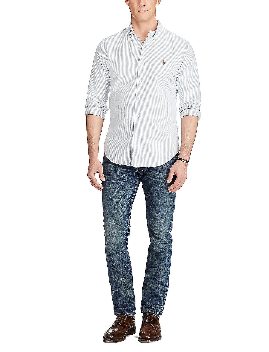 Polo Ralph Lauren - Slim Fit Oxford Shirt - oxford shirts - bsr blu/wht - 5