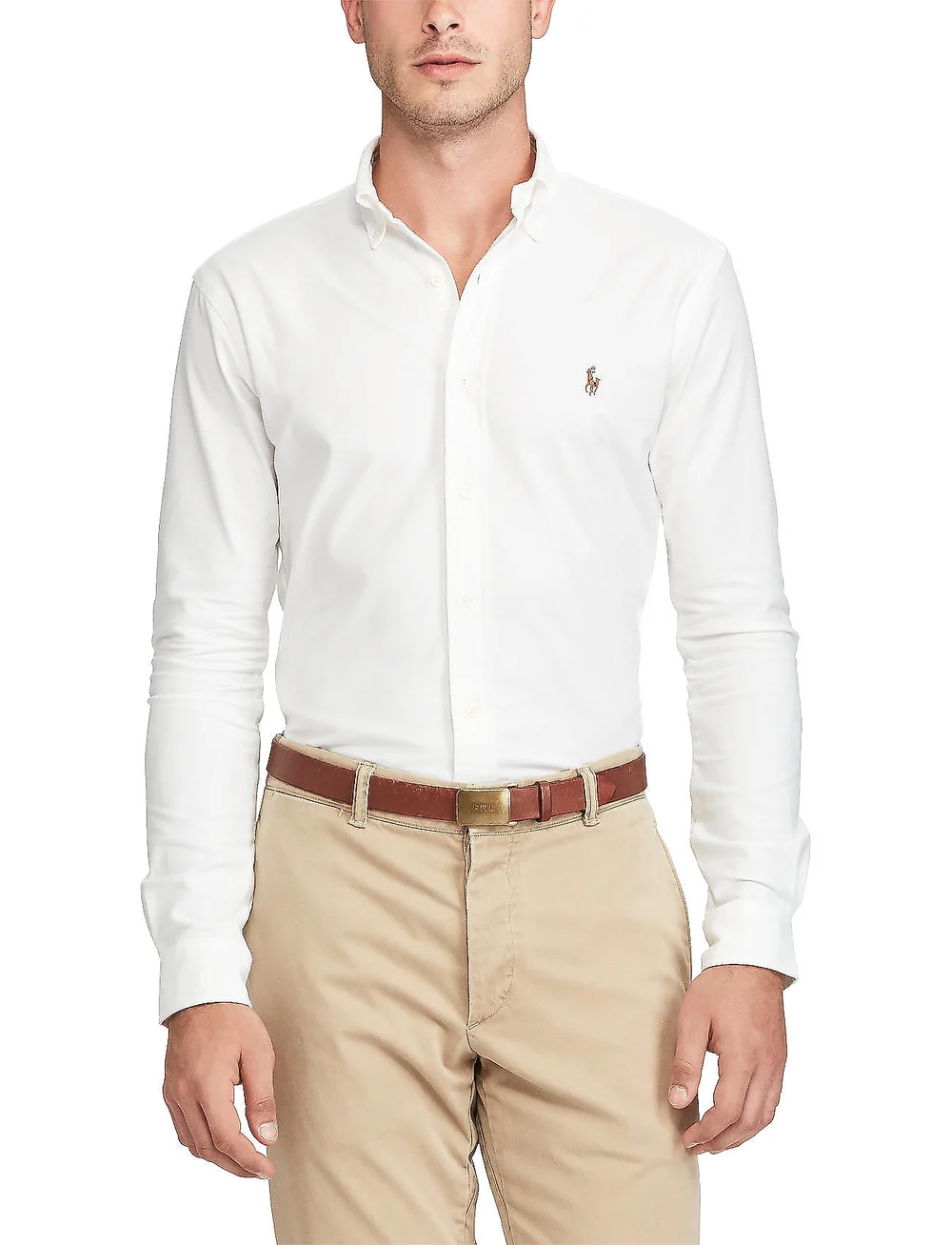 Polo Ralph Lauren - Slim Fit Oxford Shirt - basic shirts - white - 0