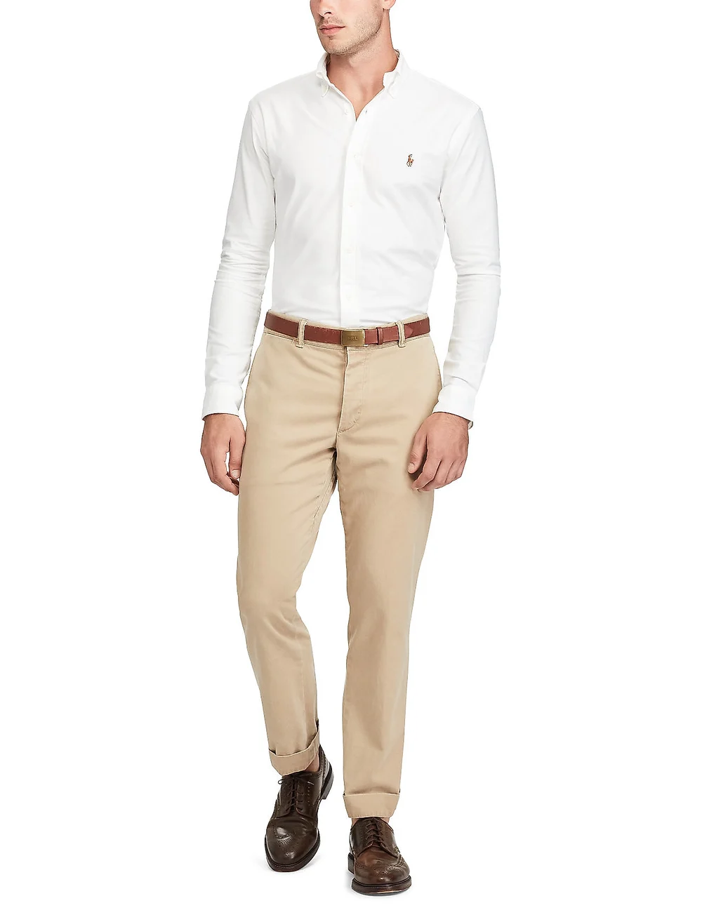 Polo Ralph Lauren - Slim Fit Oxford Shirt - basic shirts - white - 4