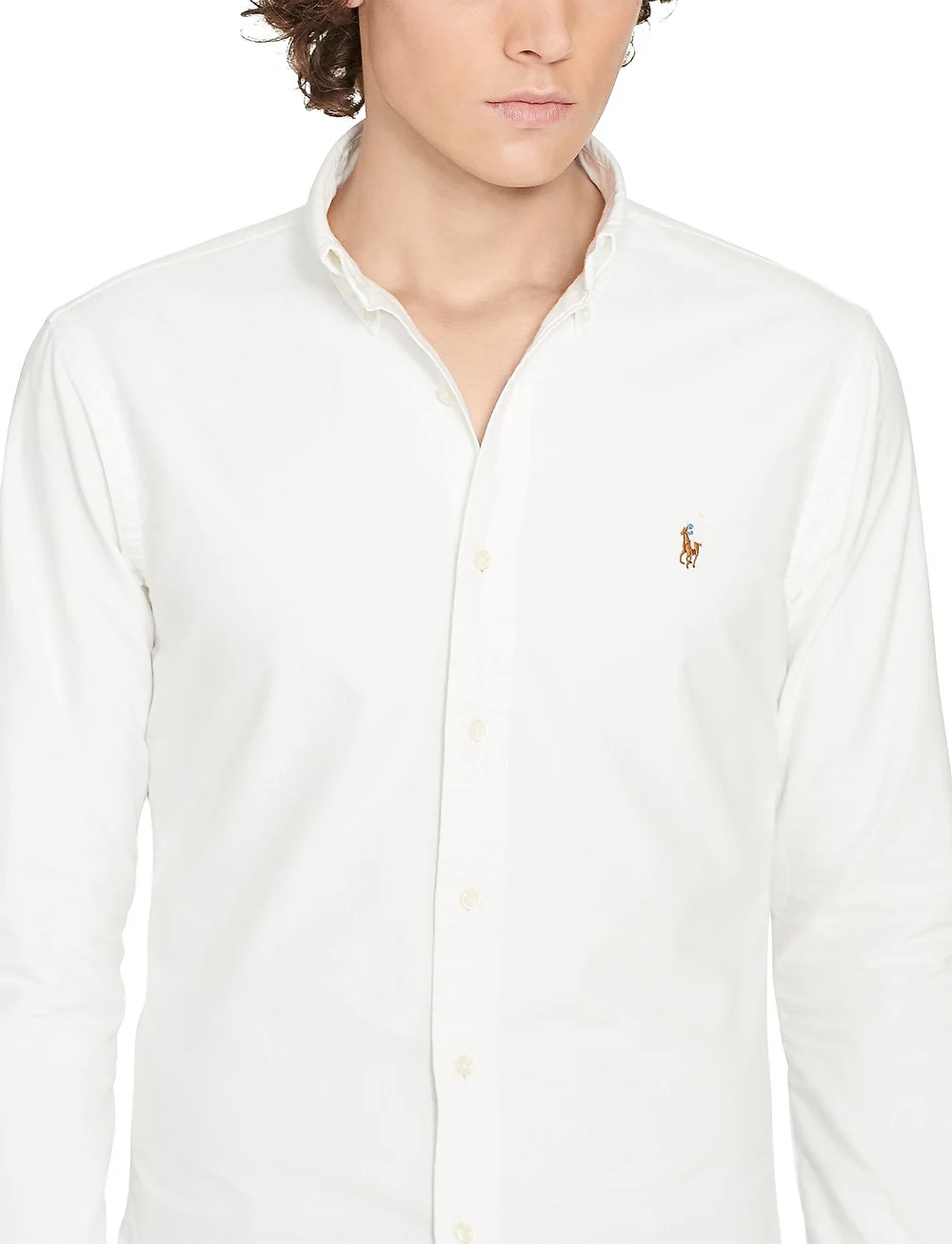 Polo Ralph Lauren - Slim Fit Oxford Shirt - basic shirts - white - 5
