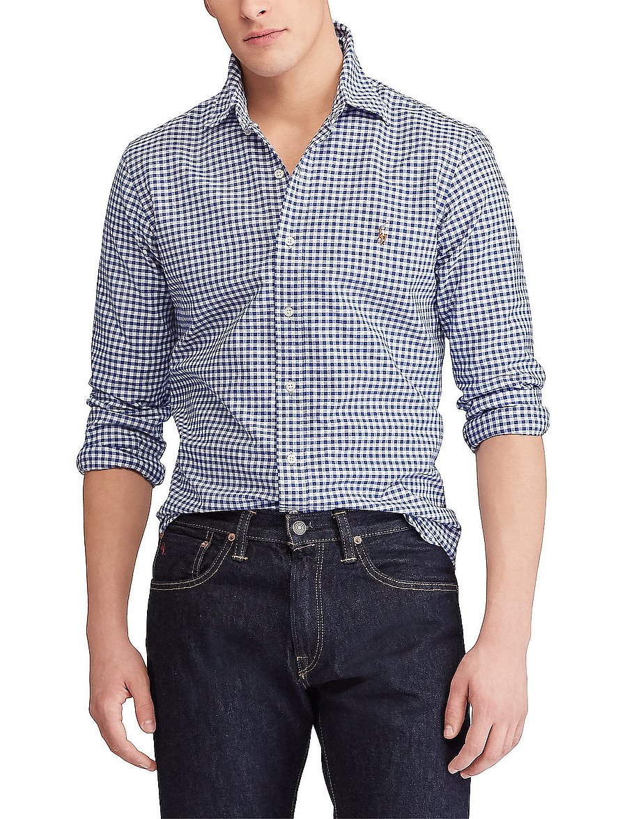 Polo Ralph Lauren - Slim Fit Gingham Oxford Shirt - oxford-hemden - blue/white ging - 0