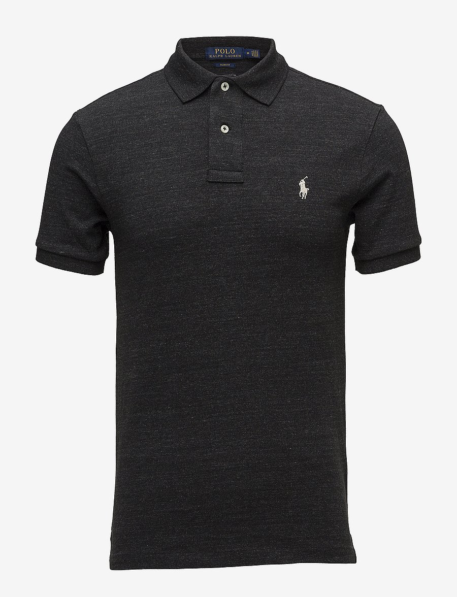 Polo Ralph Lauren - Slim Fit Mesh Polo Shirt - lühikeste varrukatega polod - black coal heat - 1