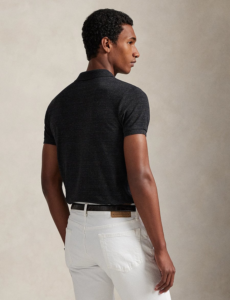 Polo Ralph Lauren - Slim Fit Mesh Polo Shirt - lühikeste varrukatega polod - black coal heat - 4