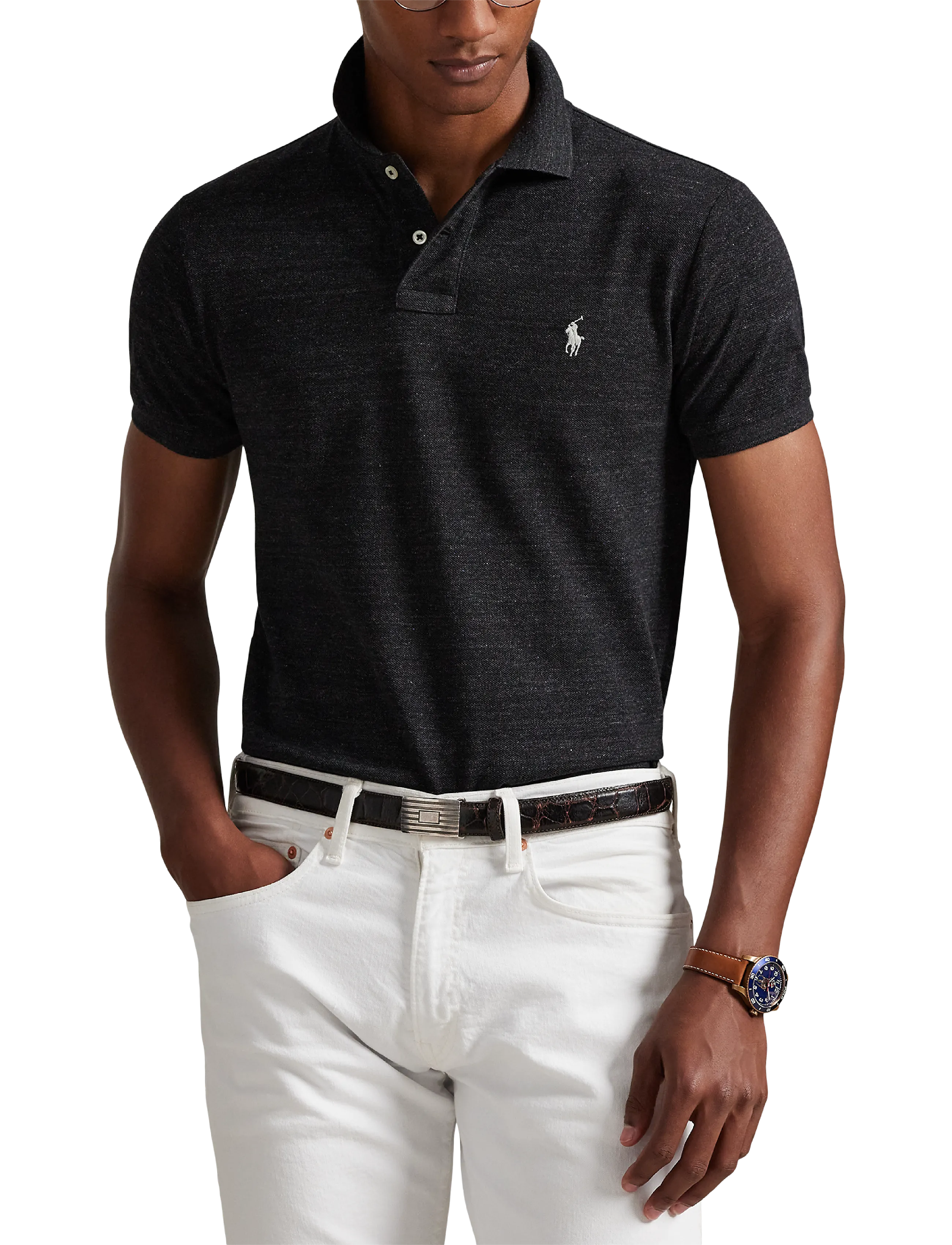 Polo Ralph Lauren Slim Fit Mesh Polo Shirt pikéer herr – bild 6