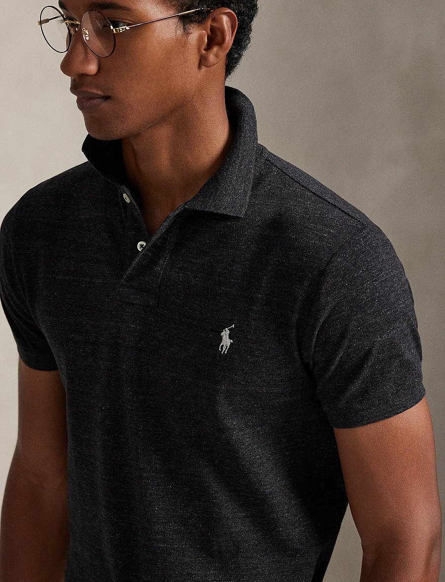 Polo Ralph Lauren - Slim Fit Mesh Polo Shirt - lühikeste varrukatega polod - black coal heat - 5