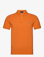 Slim Fit Mesh Polo Shirt - BRIGHT SIGNAL ORA