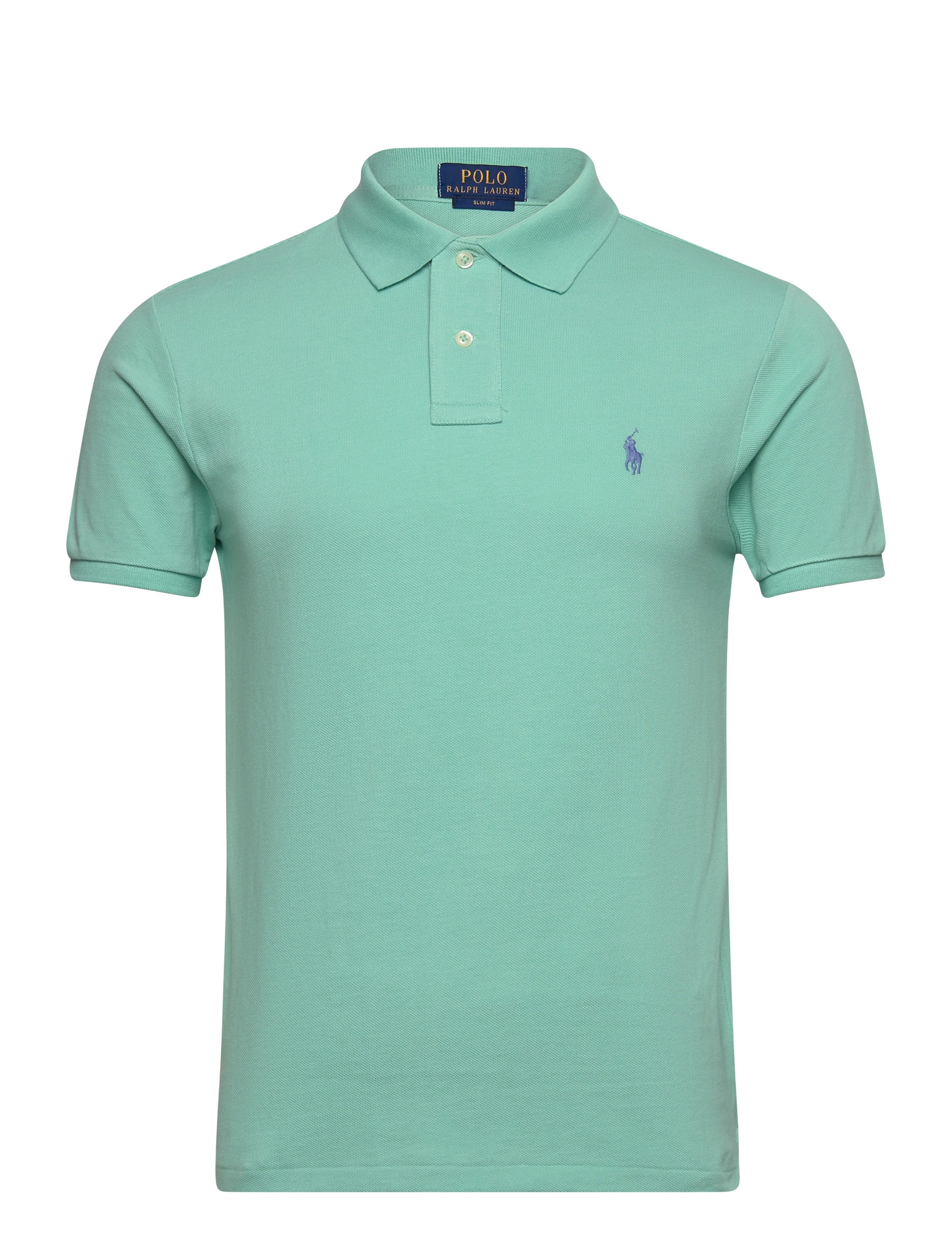 Slim Fit Mesh Polo Shirt - CELADON/C7580