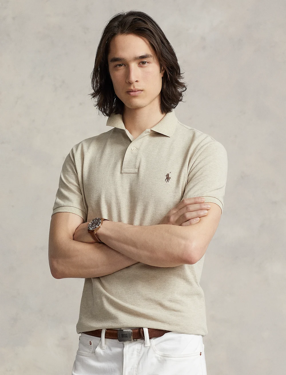 Polo Ralph Lauren - Slim Fit Mesh Polo Shirt - kortærmede poloer - expedition dune h - 0