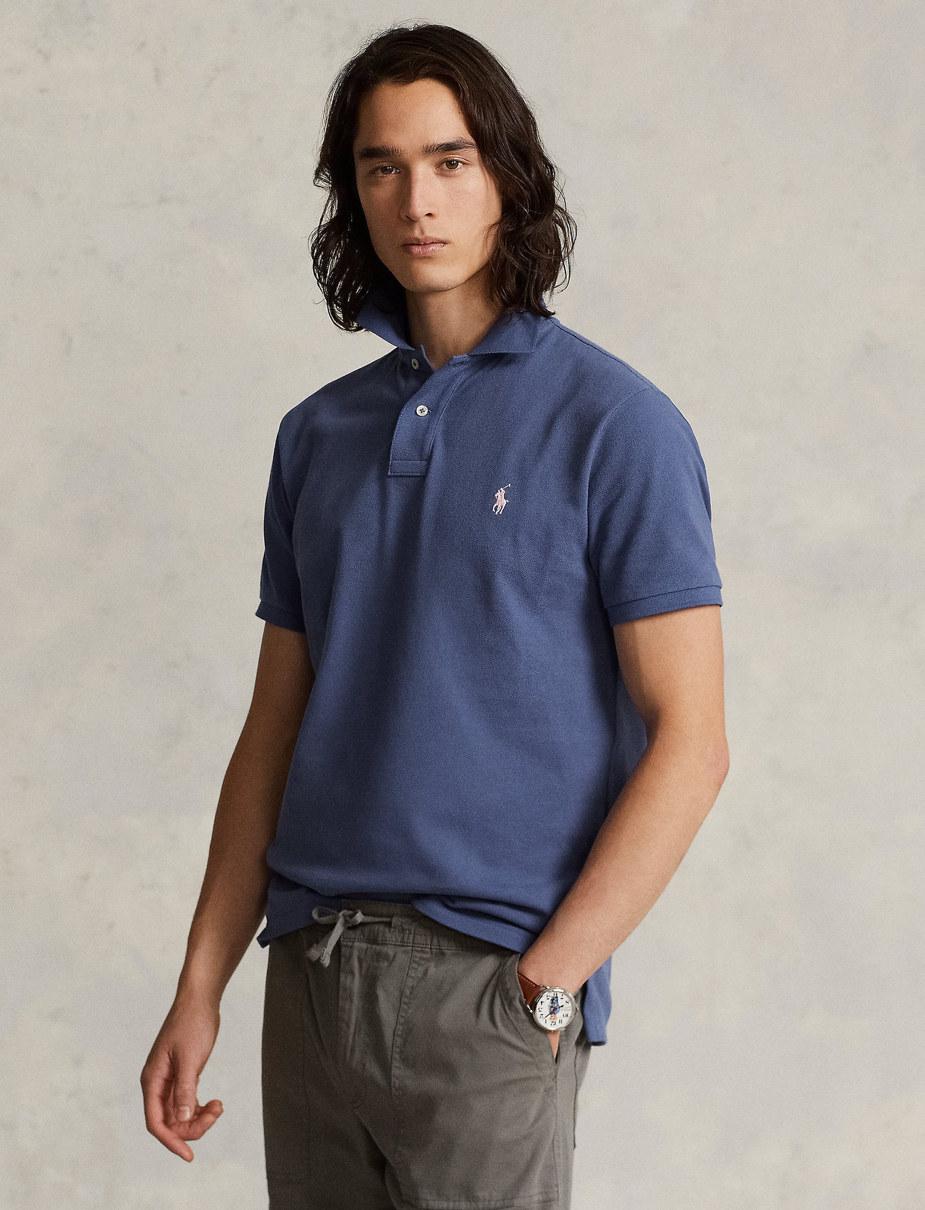 Polo Ralph Lauren - Slim Fit Mesh Polo Shirt - knitted polos - old royal/c3115 - 0