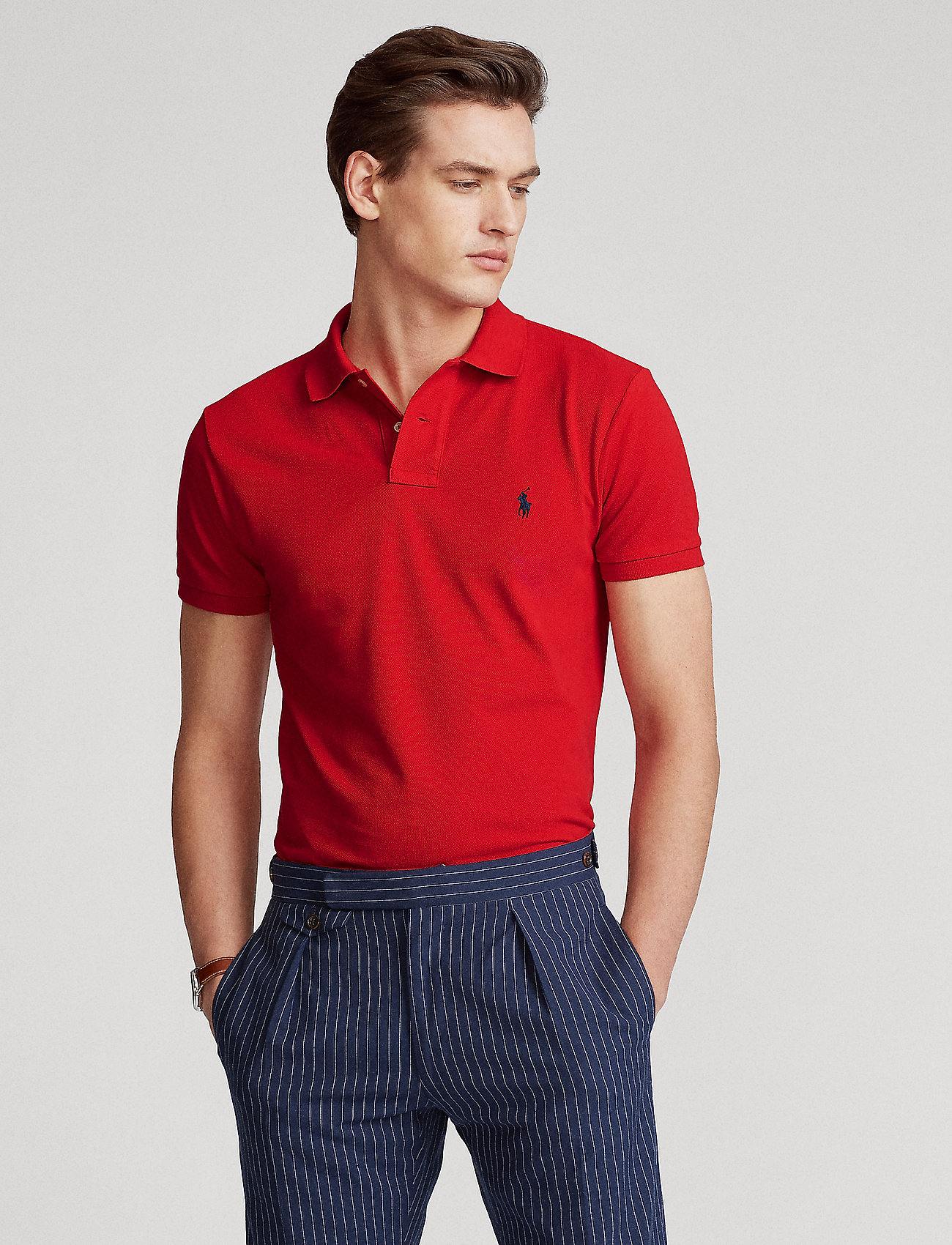 Polo Ralph Lauren - Slim Fit Mesh Polo Shirt - kortermede - rl2000 red - 0