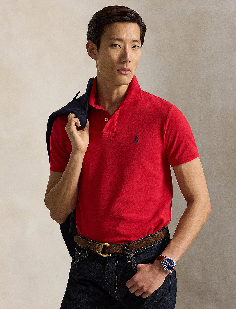 Polo Ralph Lauren - Slim Fit Mesh Polo Shirt - kortærmede poloer - rl2000 red - 0