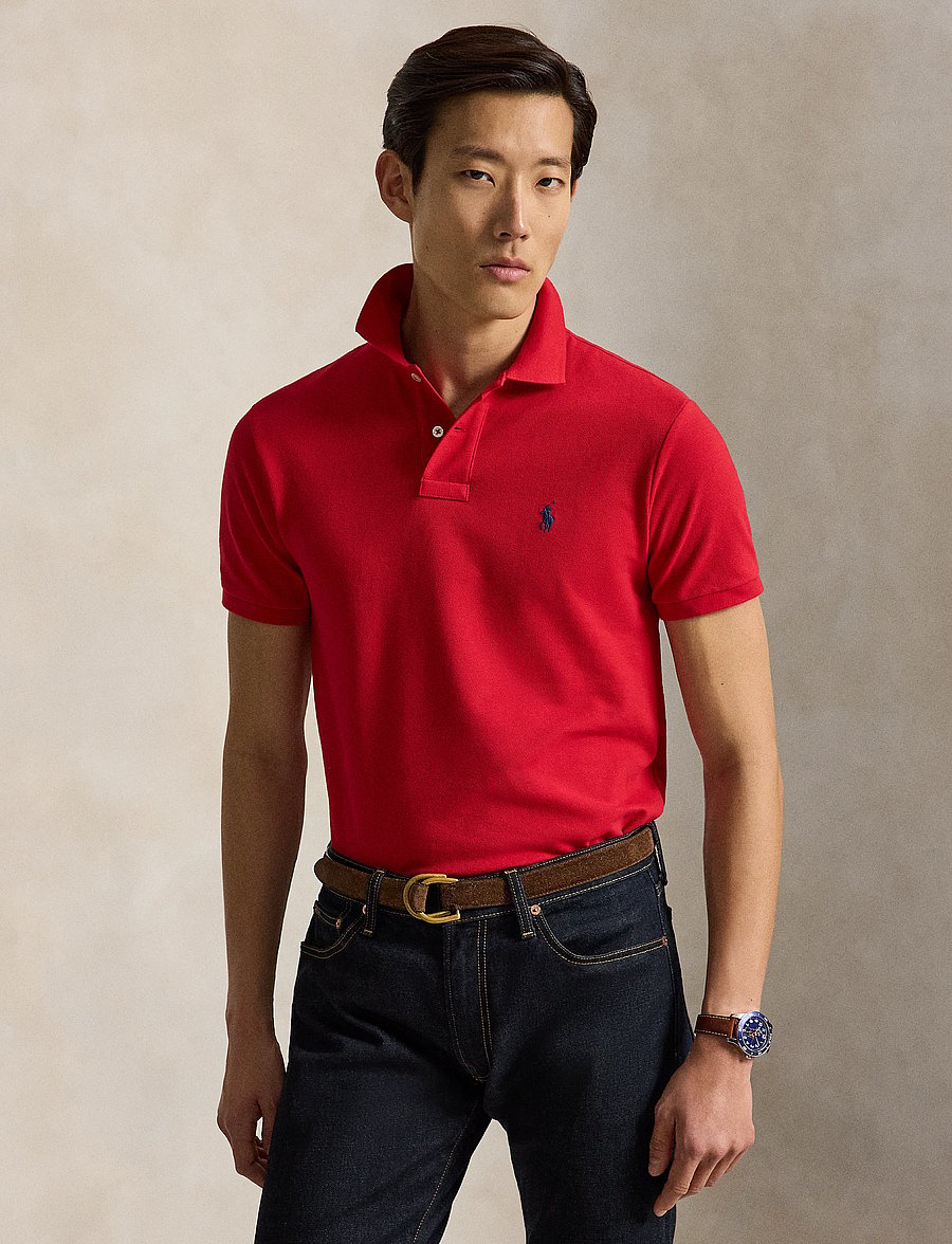 Polo Ralph Lauren - Slim Fit Mesh Polo Shirt - kortærmede poloer - rl2000 red - 5