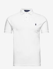 Slim Fit Mesh Polo Shirt - WHITE