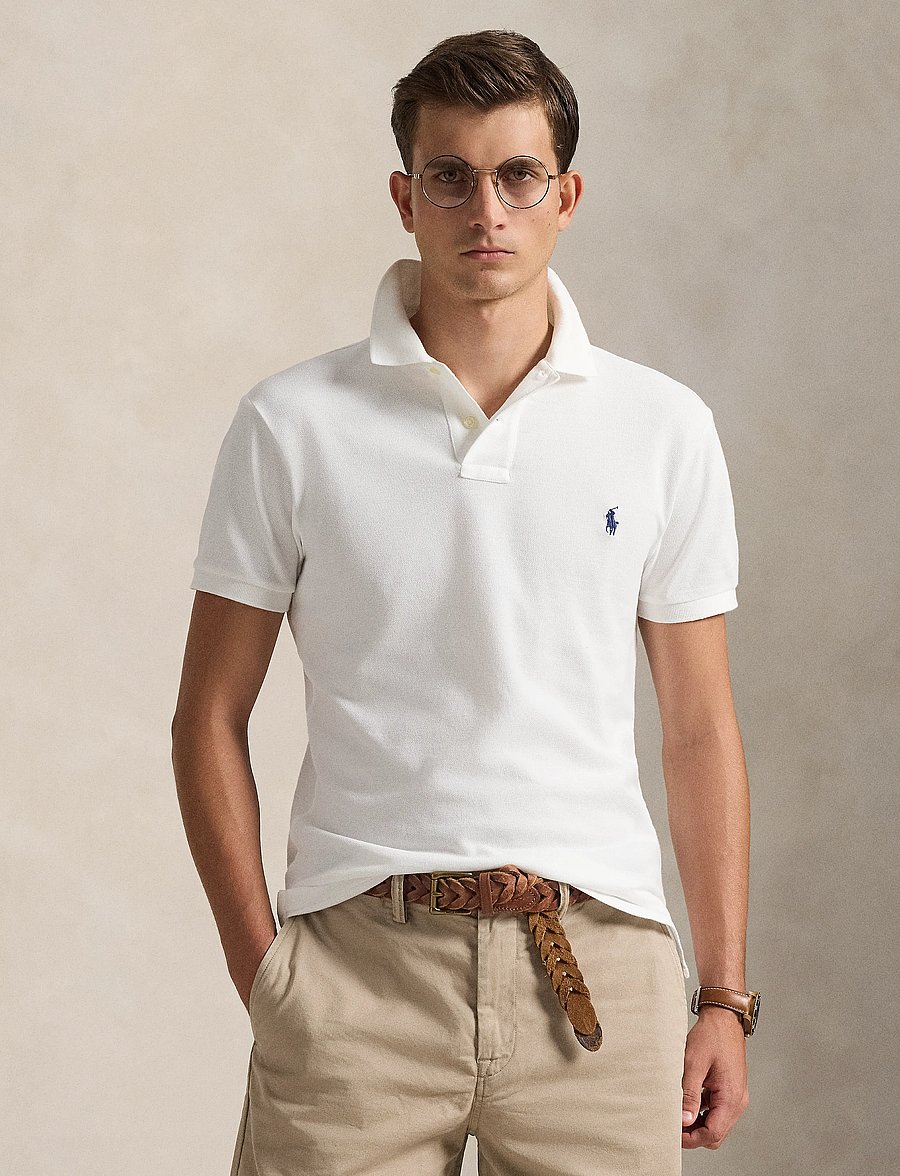 Polo Ralph Lauren - Slim Fit Mesh Polo Shirt - kortærmede poloer - white - 0