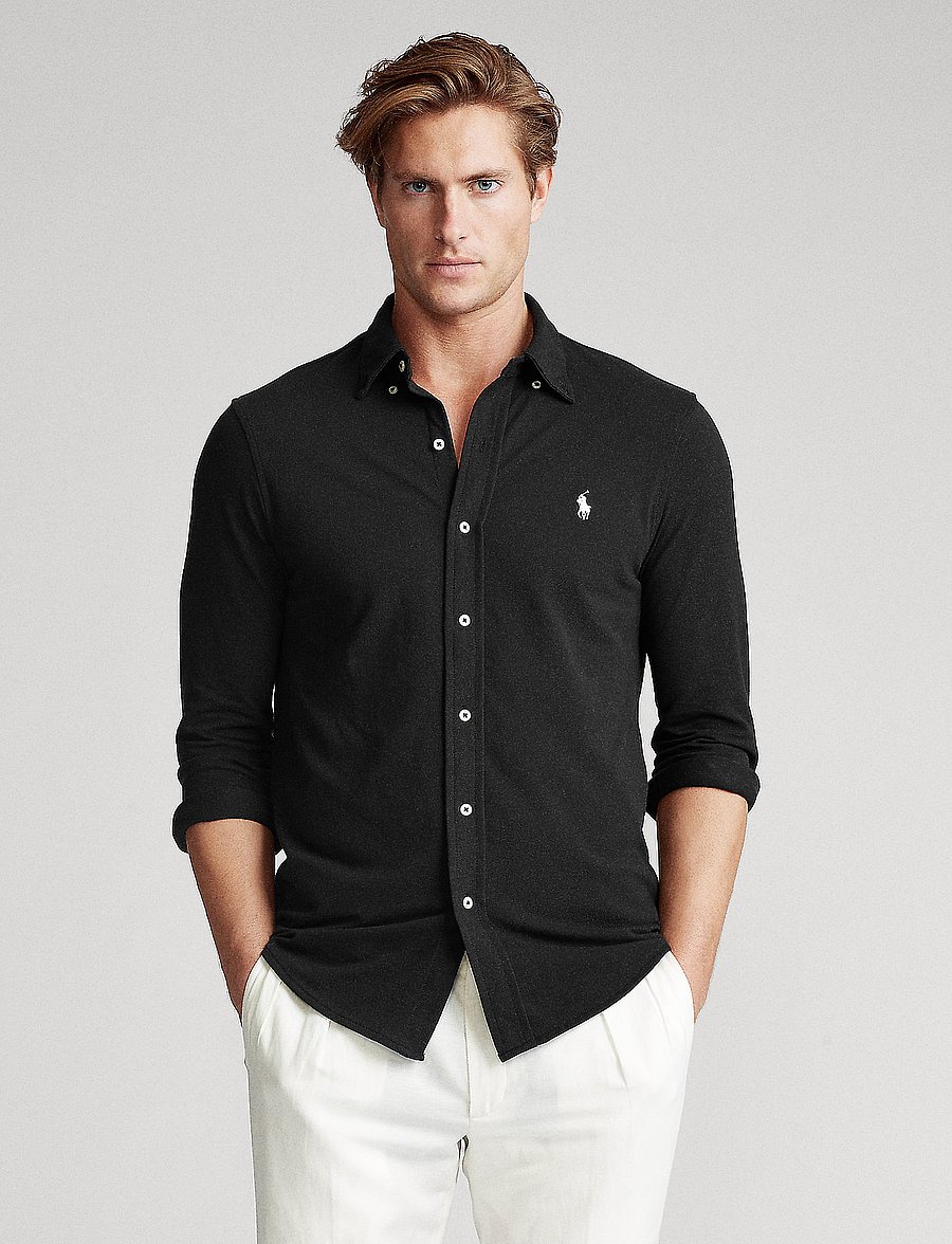 Polo Ralph Lauren - Featherweight Mesh Shirt - oxford skjorter - polo black - 0
