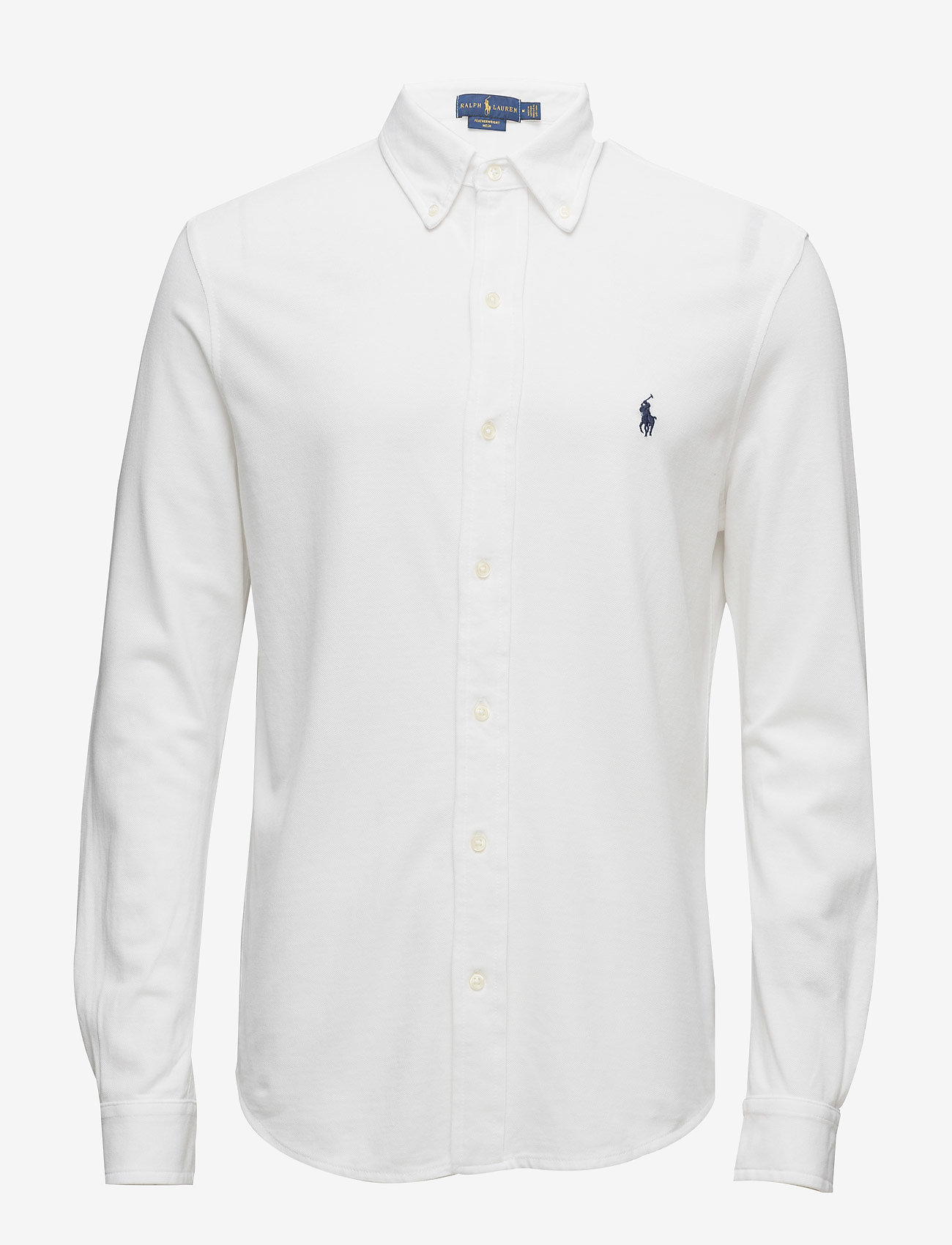 Polo Ralph Lauren Featherweight Mesh Shirt, Mænd, Mesh Button-Down Skjorte, Hvid, Str: S