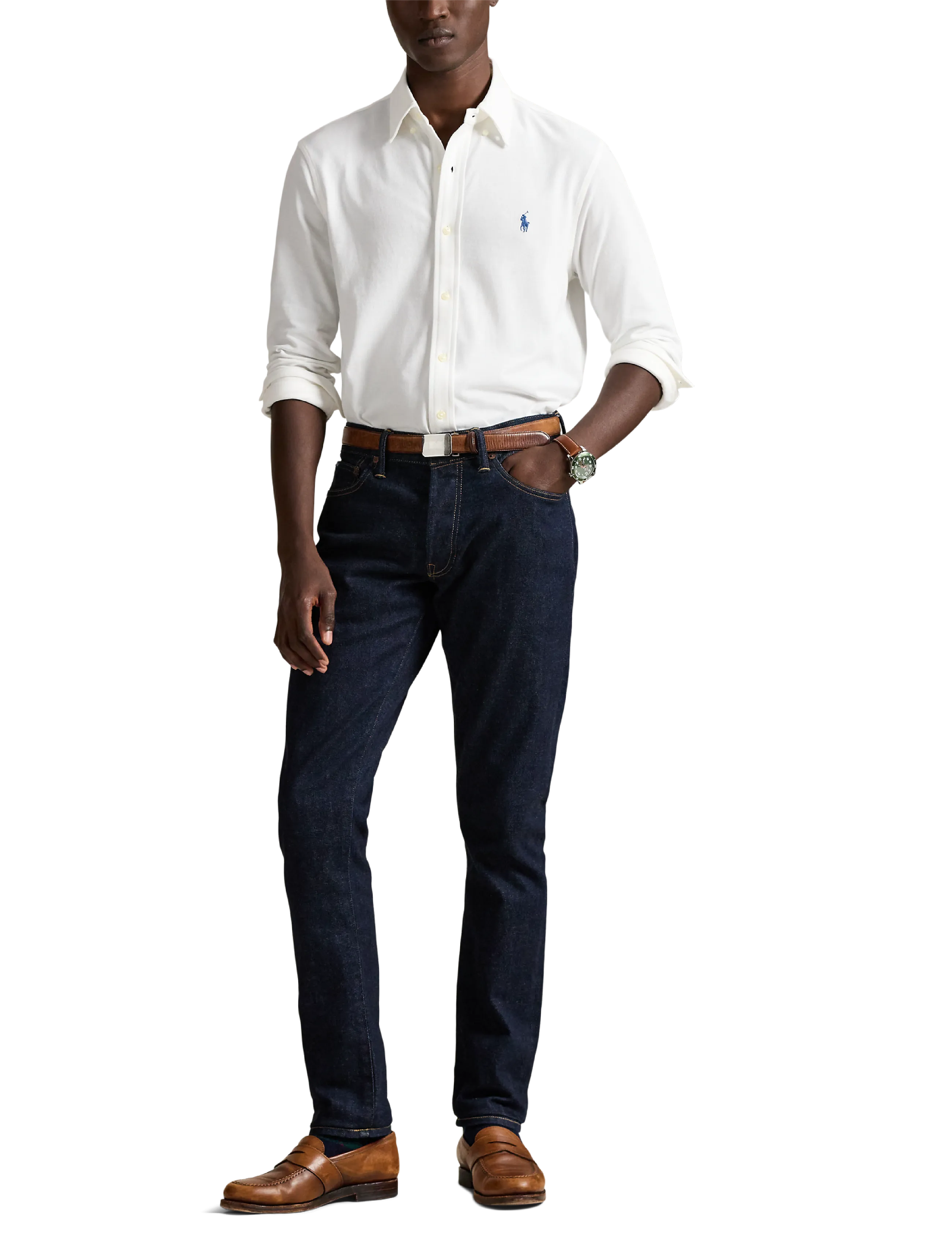 Polo Ralph Lauren Featherweight Mesh Shirt - Riided - WHITE / white