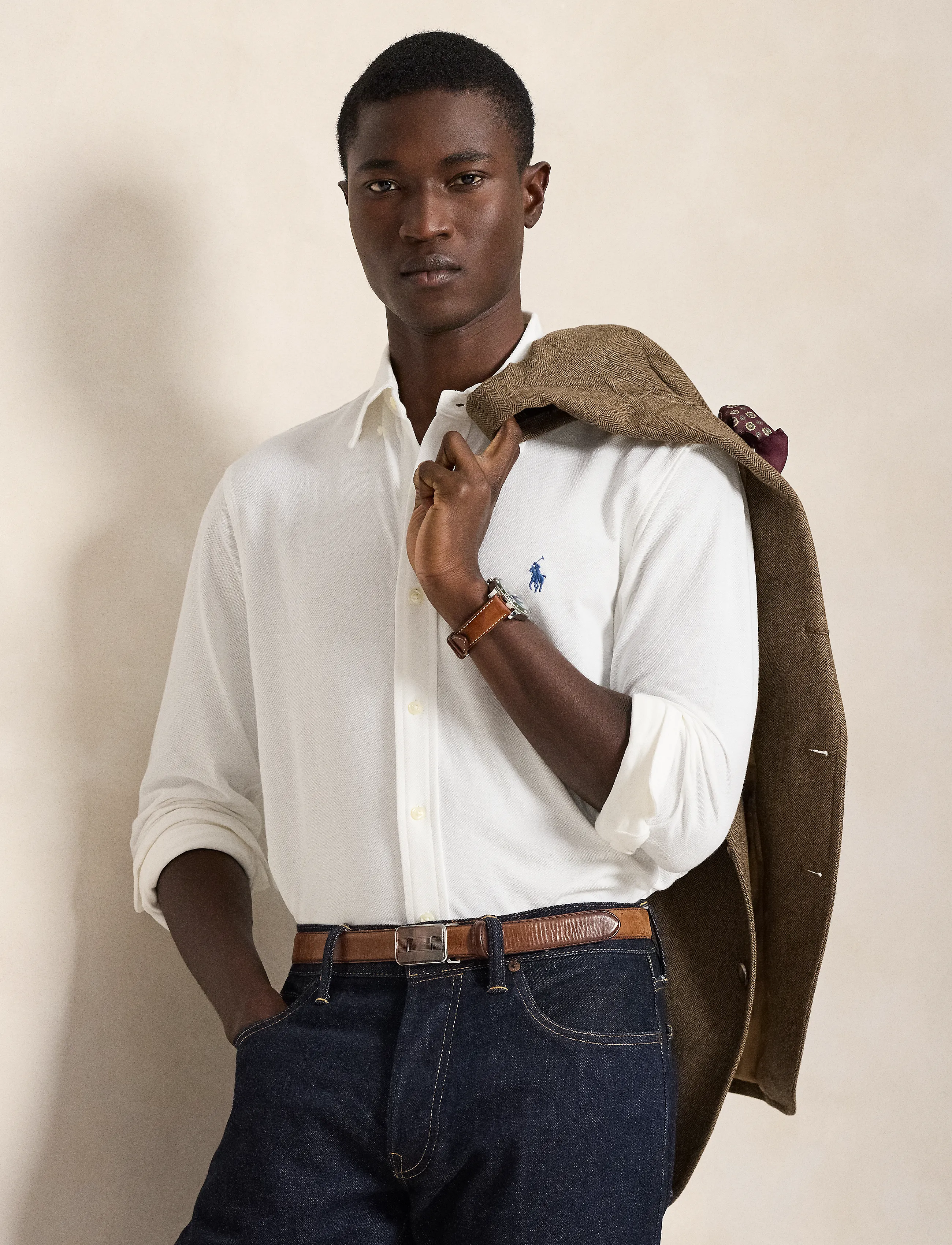 Polo Ralph Lauren - Featherweight Mesh Shirt - oxford skjorter - white - 3