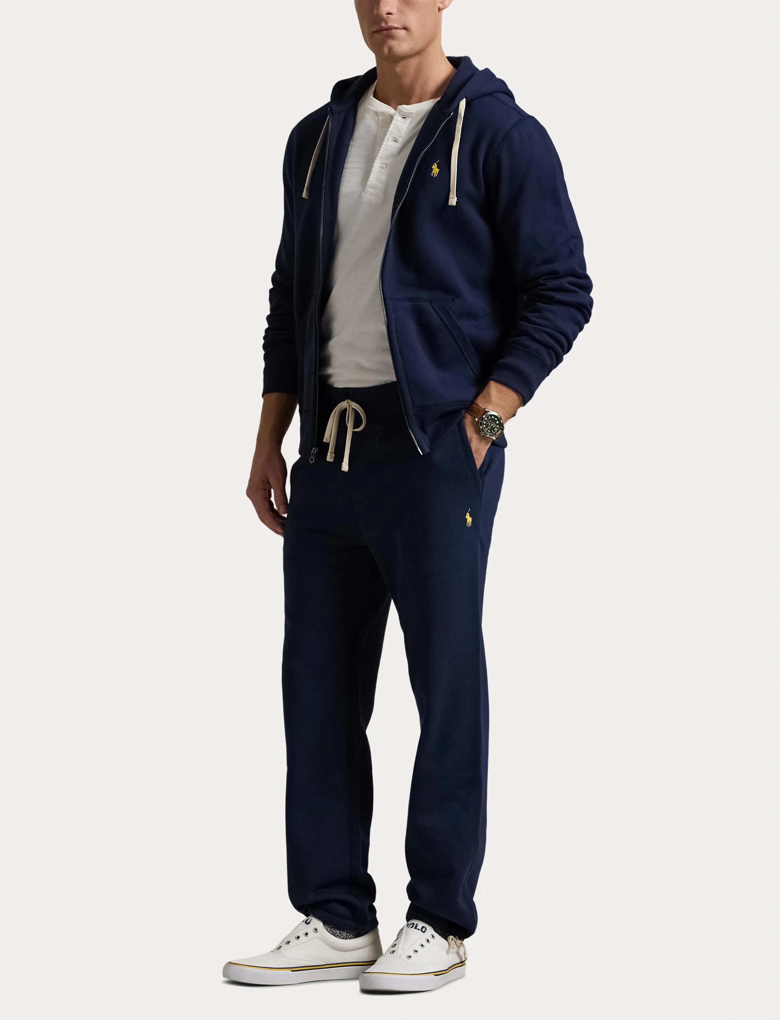 Polo Ralph Lauren - Cotton-Blend-Fleece Hoodie - hettegensere - cruise navy - 5