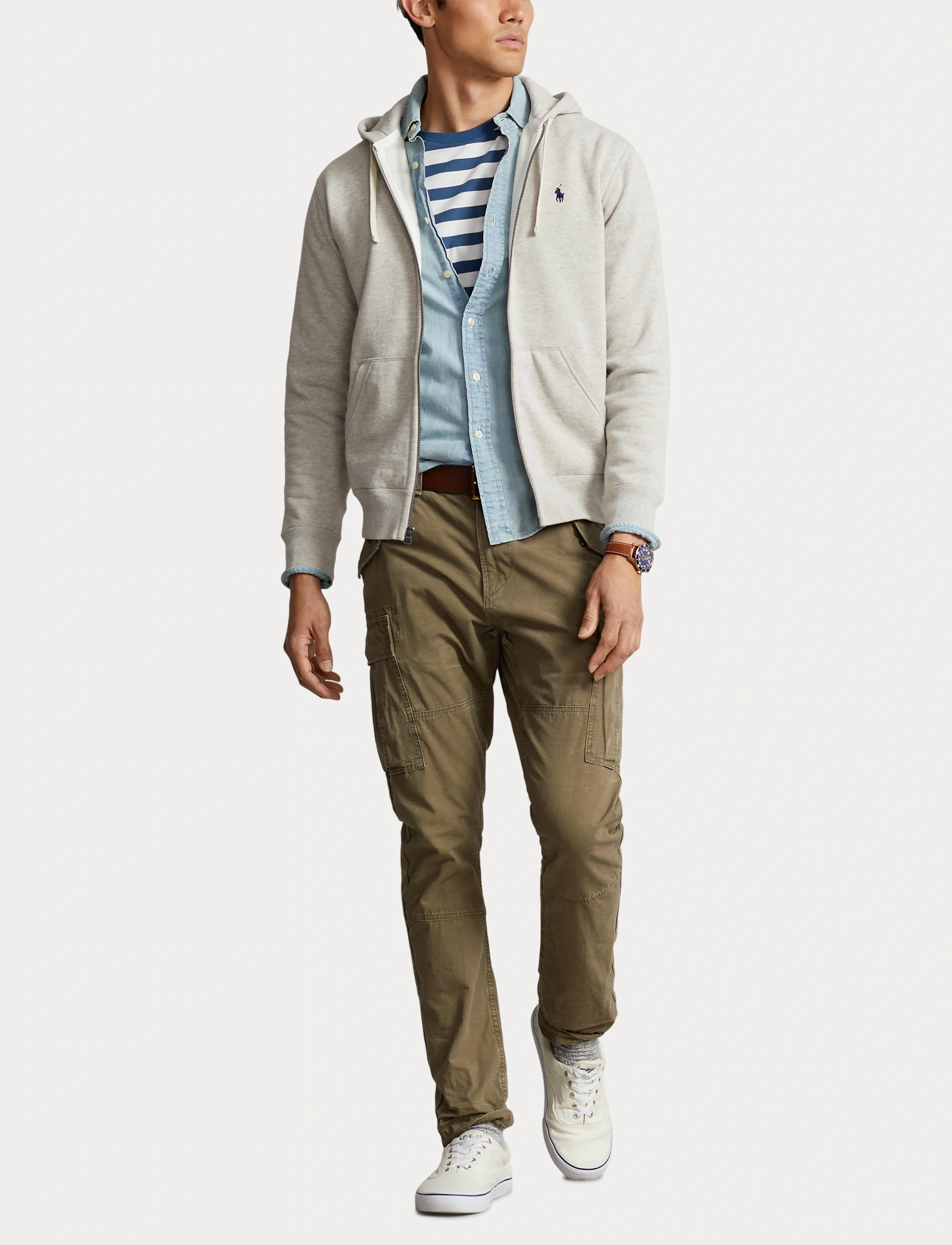 Polo Ralph Lauren - Cotton-Blend-Fleece Hoodie - hættetrøjer - light sport heath - 5