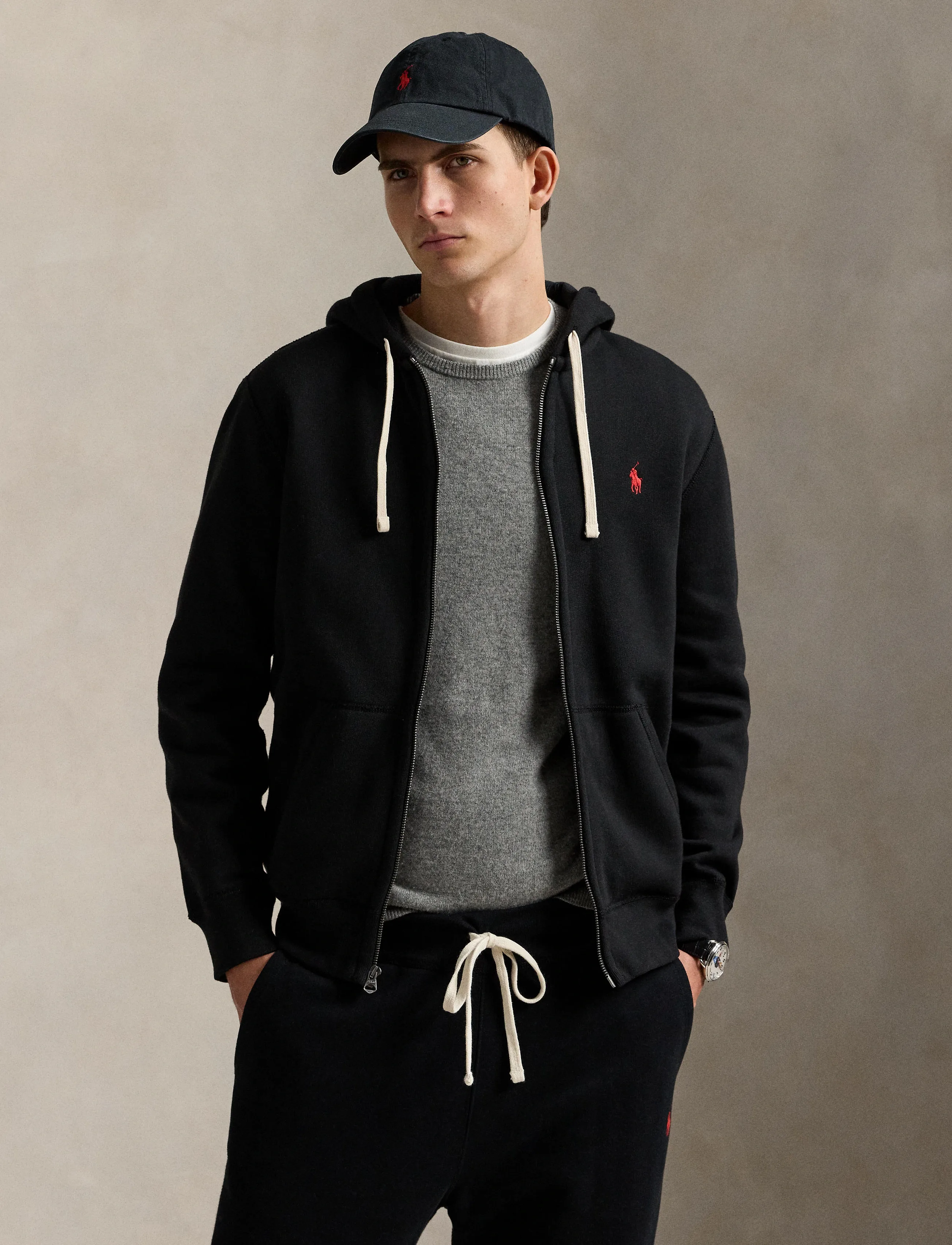 Polo Ralph Lauren - Cotton-Blend-Fleece Hoodie - polo black - 5