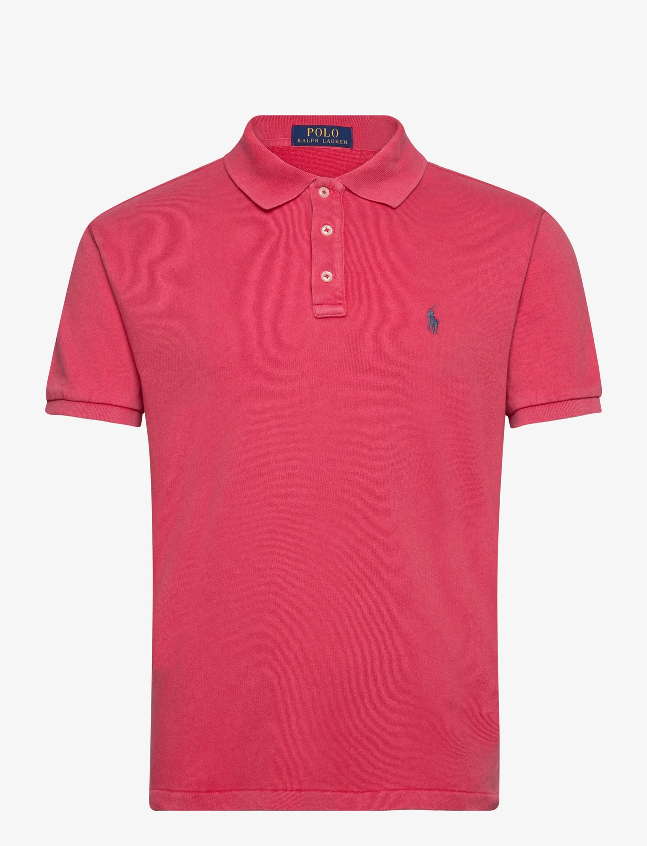 Polo Ralph Lauren - Custom Slim Fit Spa Terry Polo Shirt - short-sleeved polos - sunrise red - 0