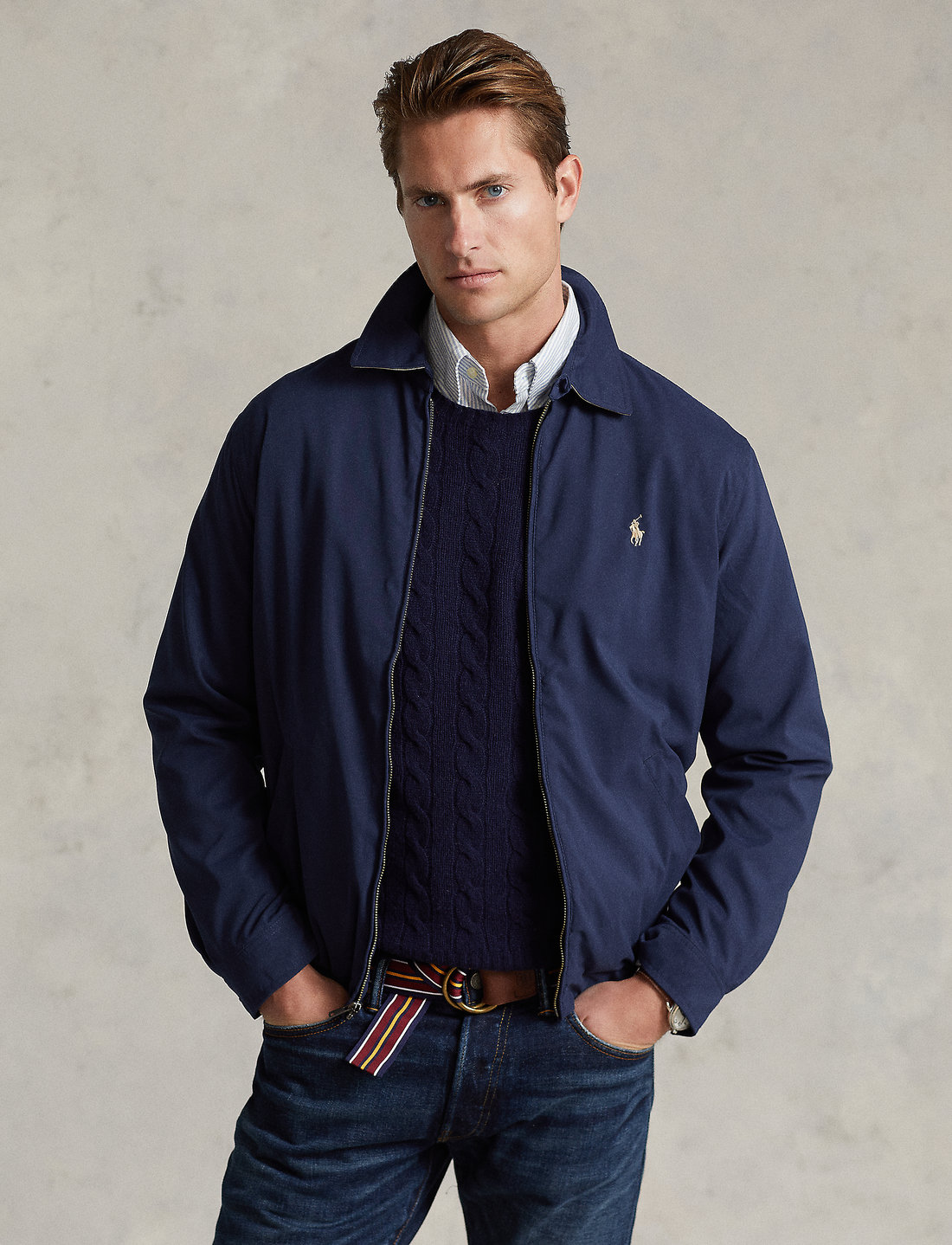 Polo ralph top lauren jacket blue