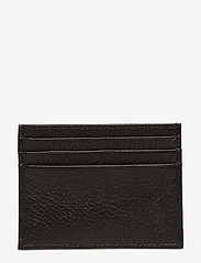 Pebble Leather Card Case - BLACK