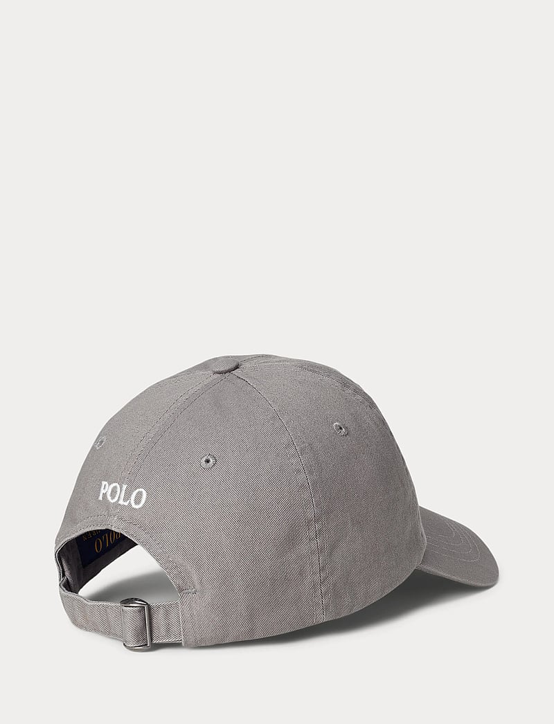 Polo Ralph Lauren - Cotton Chino Ball Cap - mütsid ja nokkmütsid - perfect grey/whit - 0
