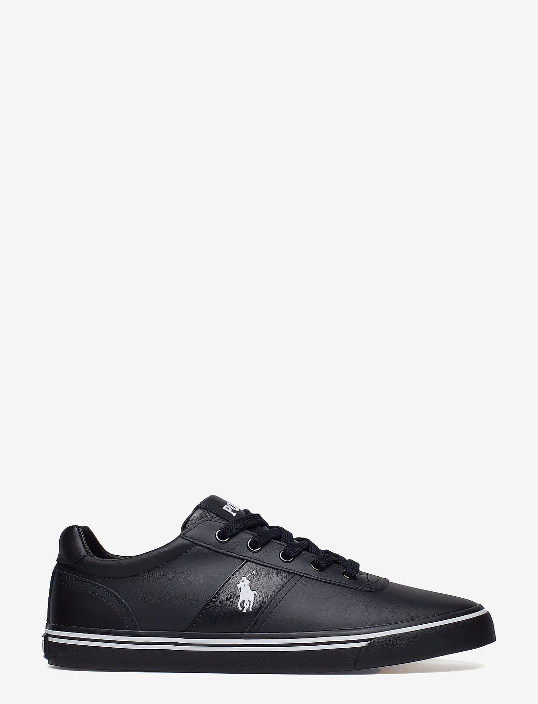 Ralph lauren hanford 2024 leather trainers black