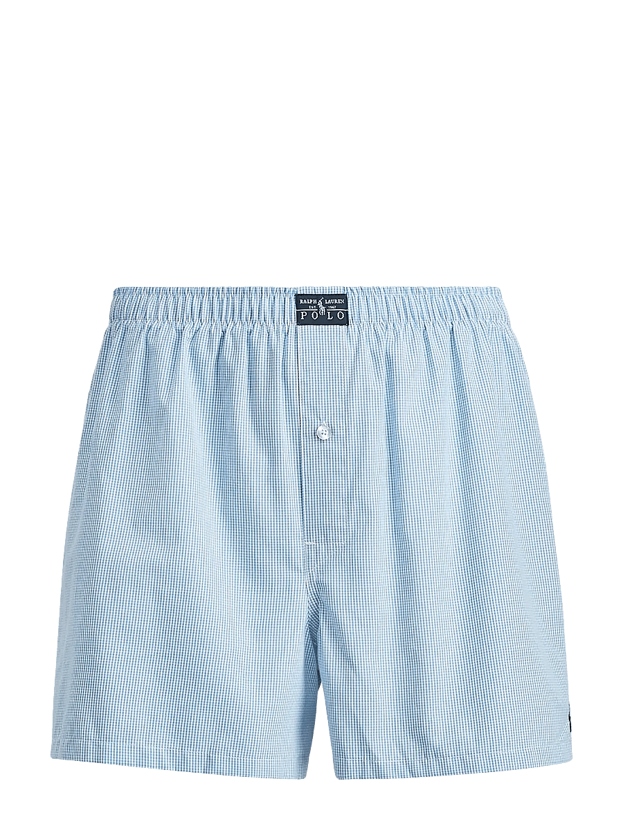 Polo Ralph Lauren - Windowpane Woven Boxer - boxershorts - lt blue mini gi - 1